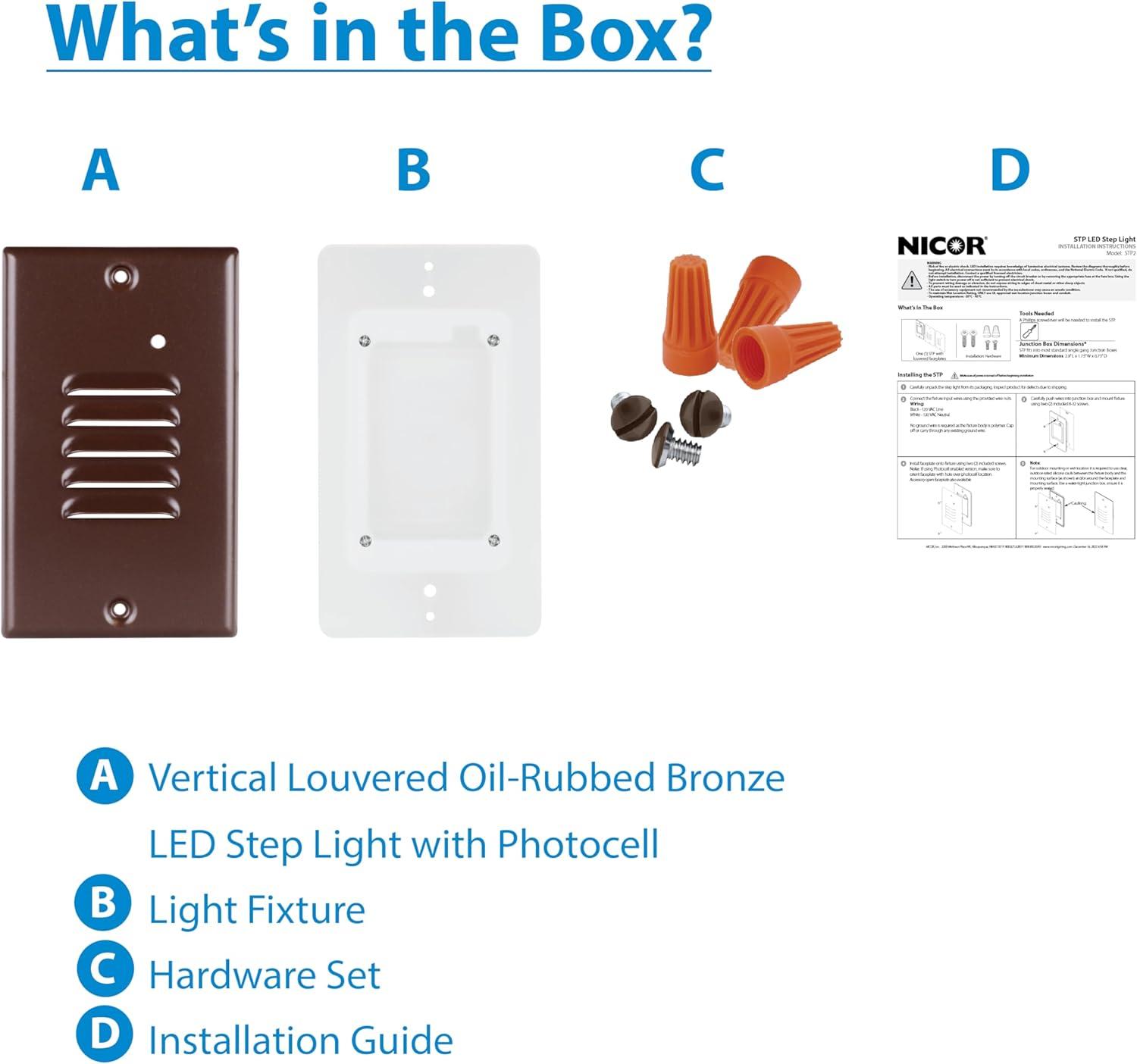 NICOR Lighting Integrated LED Step Light