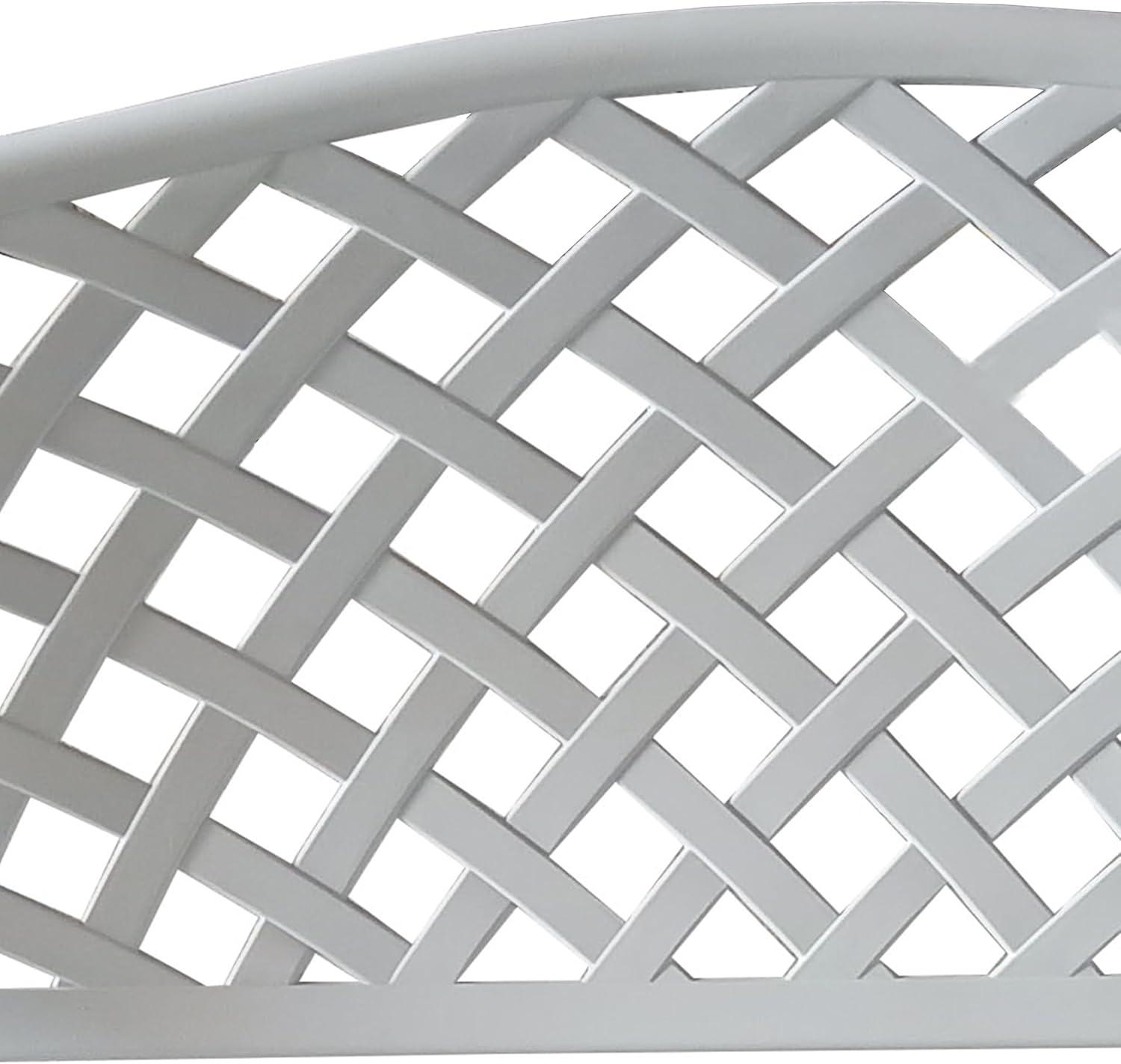Oakland Living Outdoor Aluminum Modern Black Bronze Grey White Patio Bench Loveseat White