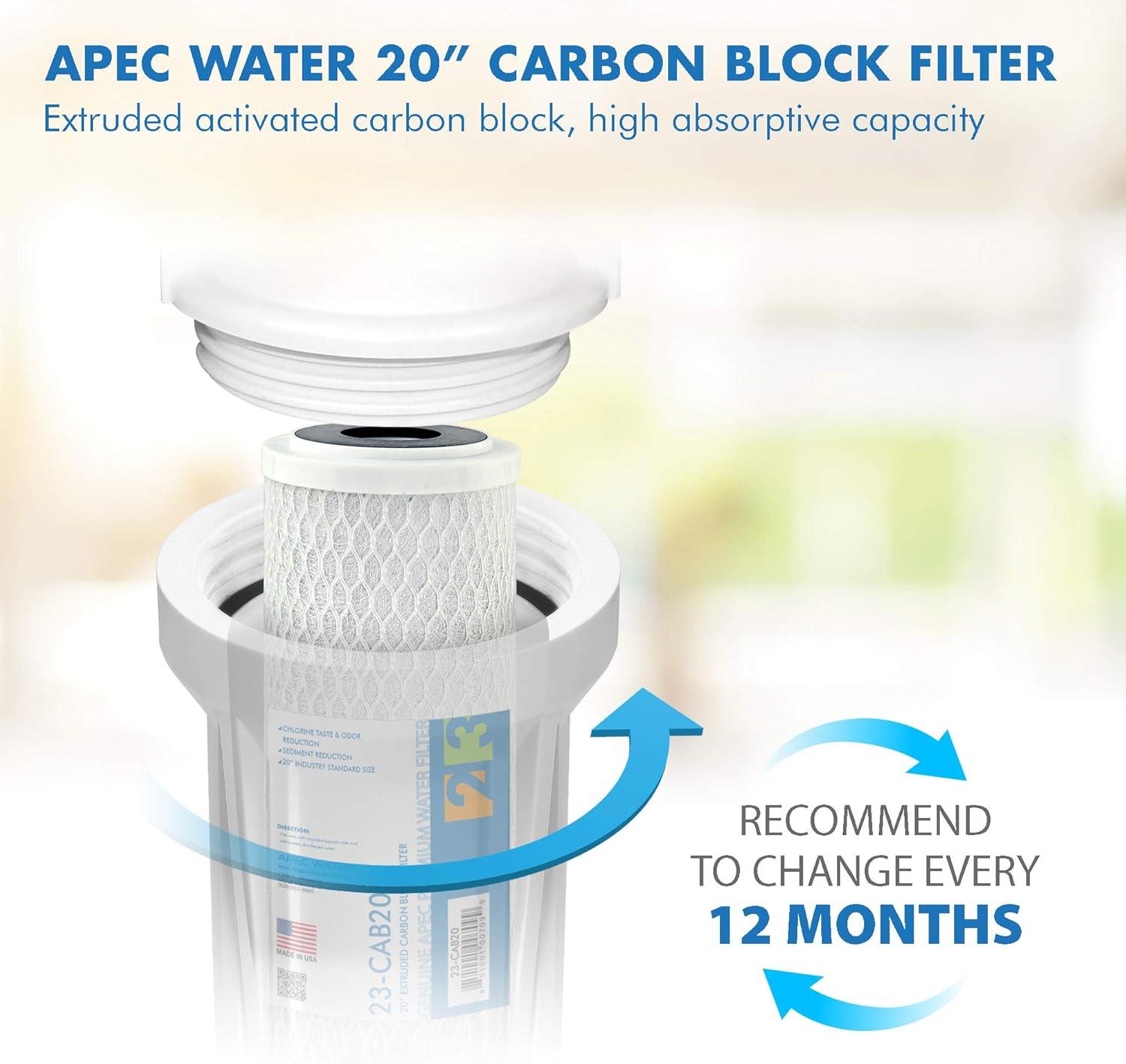 APEC Commercial Grade 20 in. x 2.5 in., 5-Micron High Capacity Carbon Pre-Filter 23-CAB20