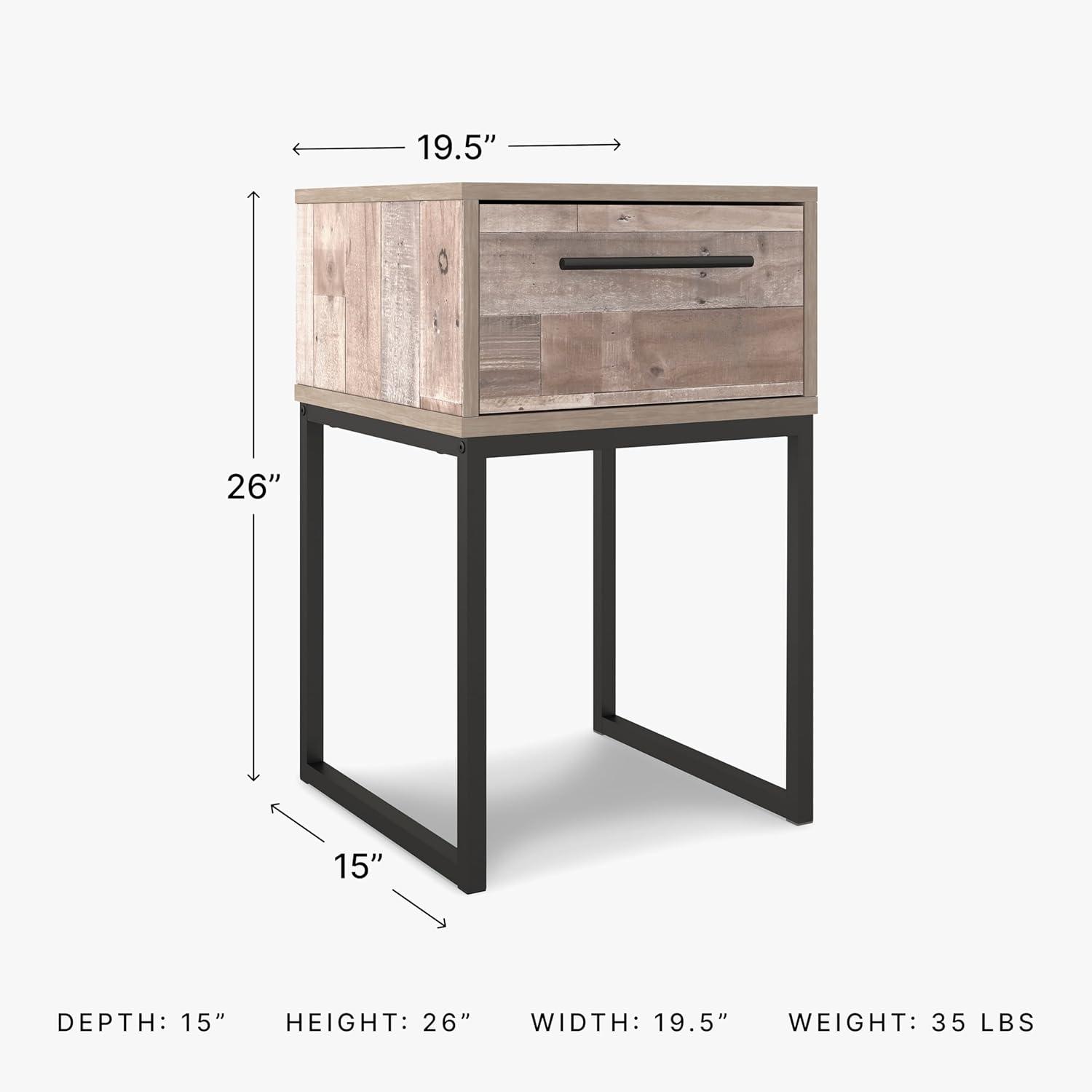17 Stories Amayah One Drawer Wood Nightstand