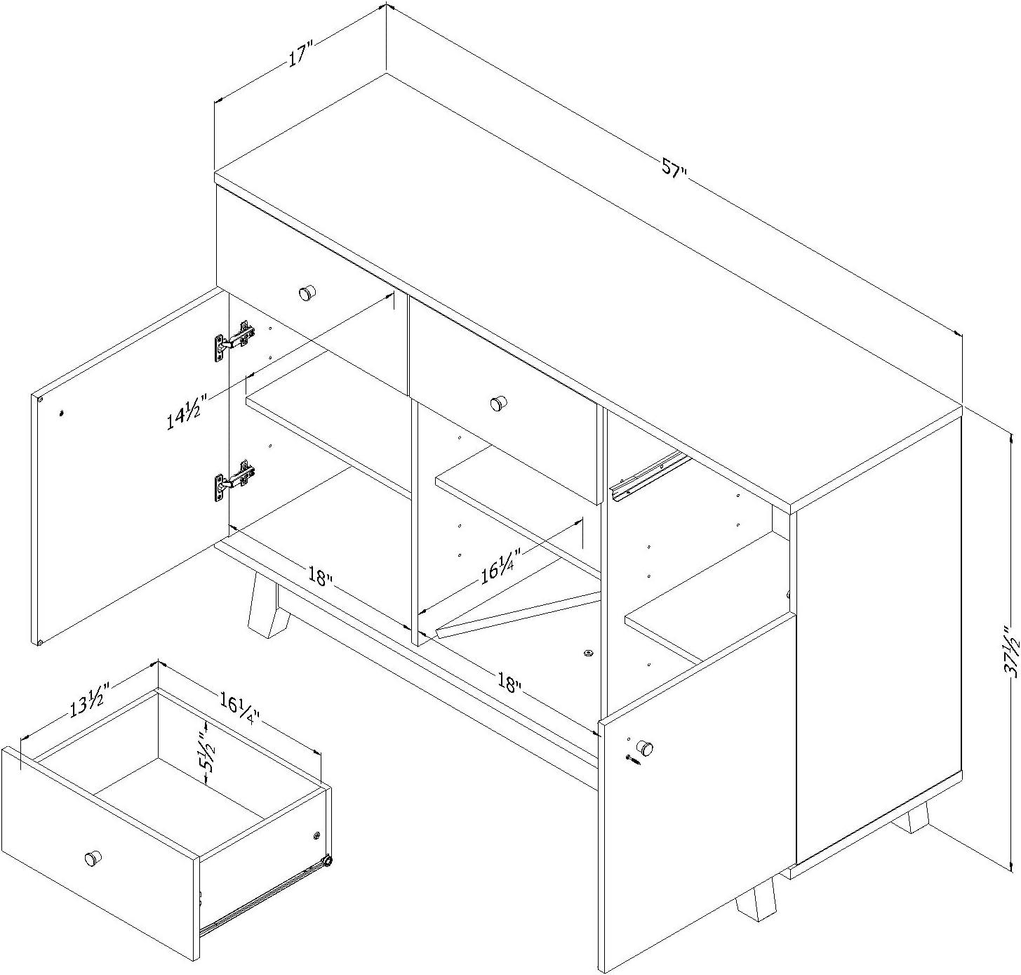 Bellami Buffet With Wine Storage