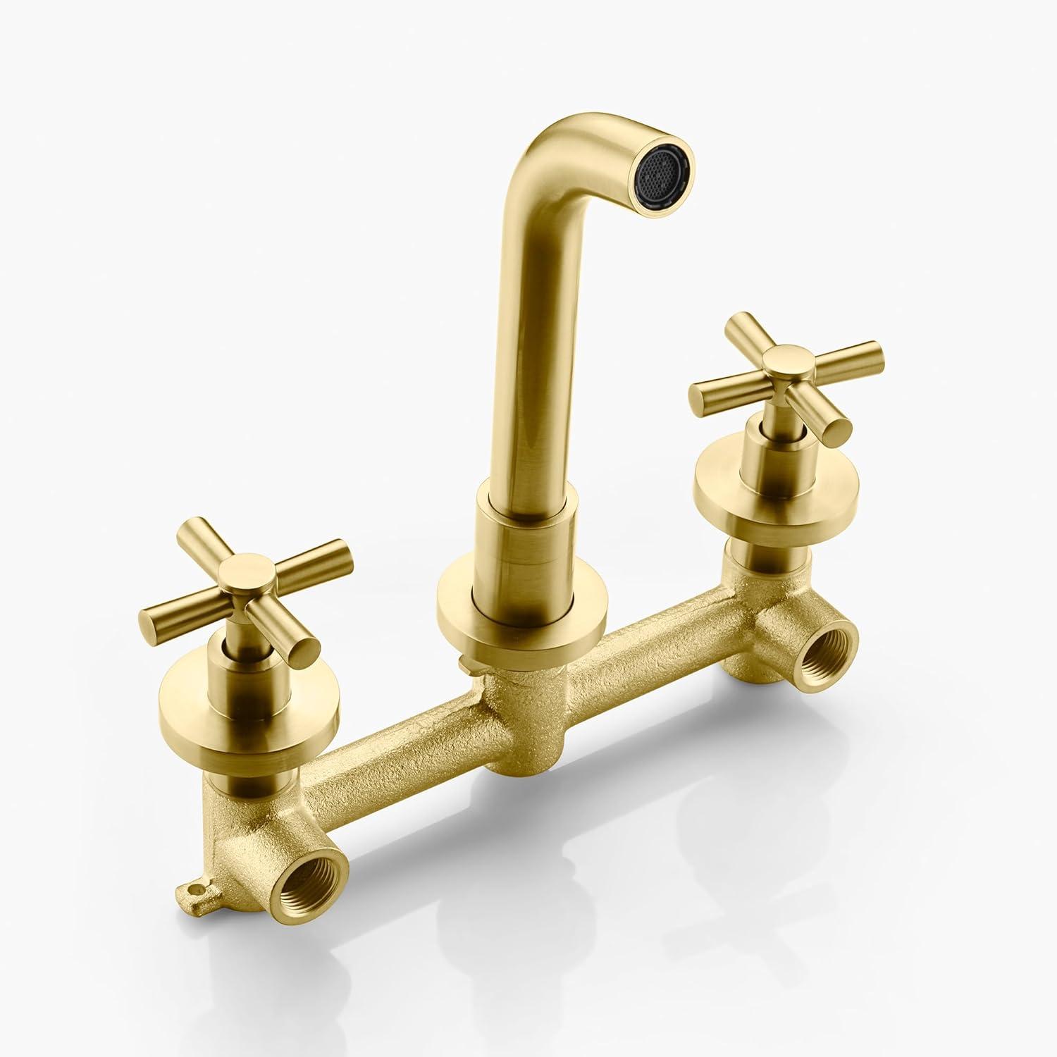 Wall Mounted 2-handle Bathroom Faucet