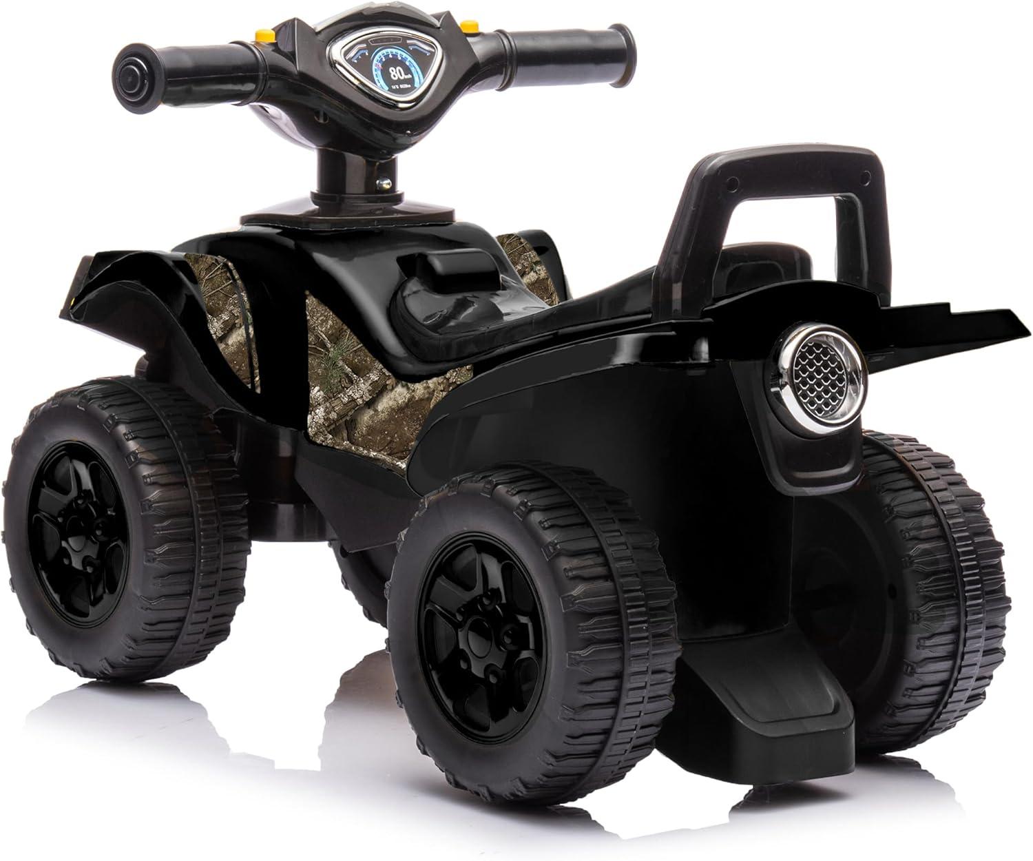RealTree: Quad Push Car - Black - Foot-To-Floor Ride-On Toy,12mo+