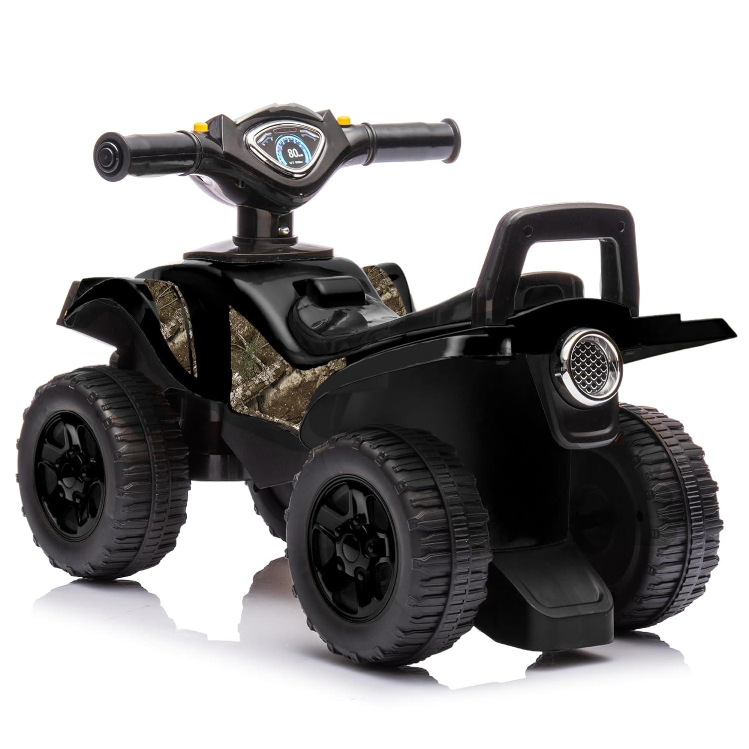 RealTree: Quad Push Car - Black - Foot-To-Floor Ride-On Toy,12mo+