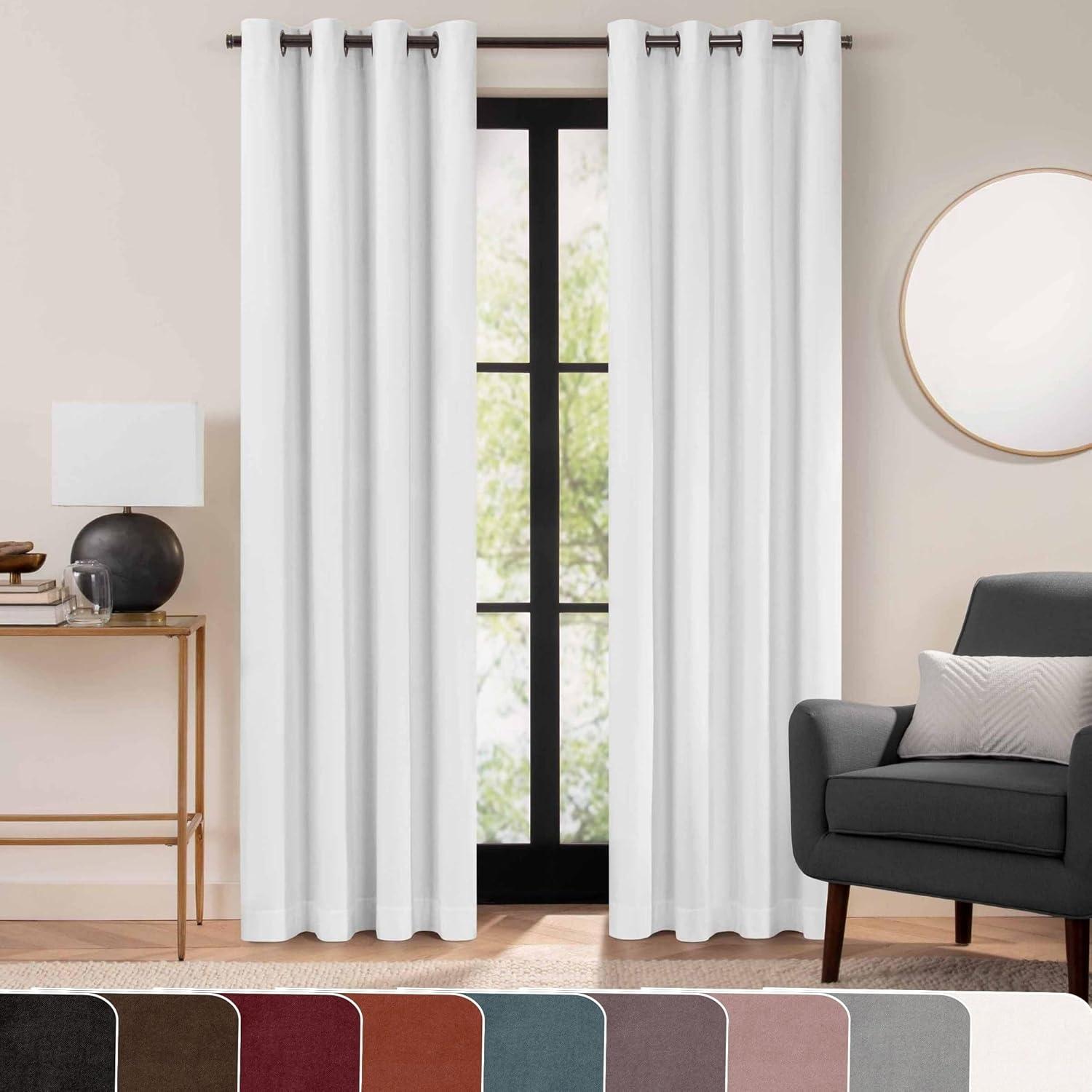 Eclipse Eclipse Luxury Cotton Velvet 100% Blackout Rod Pocket Back Tab Curtain Panel