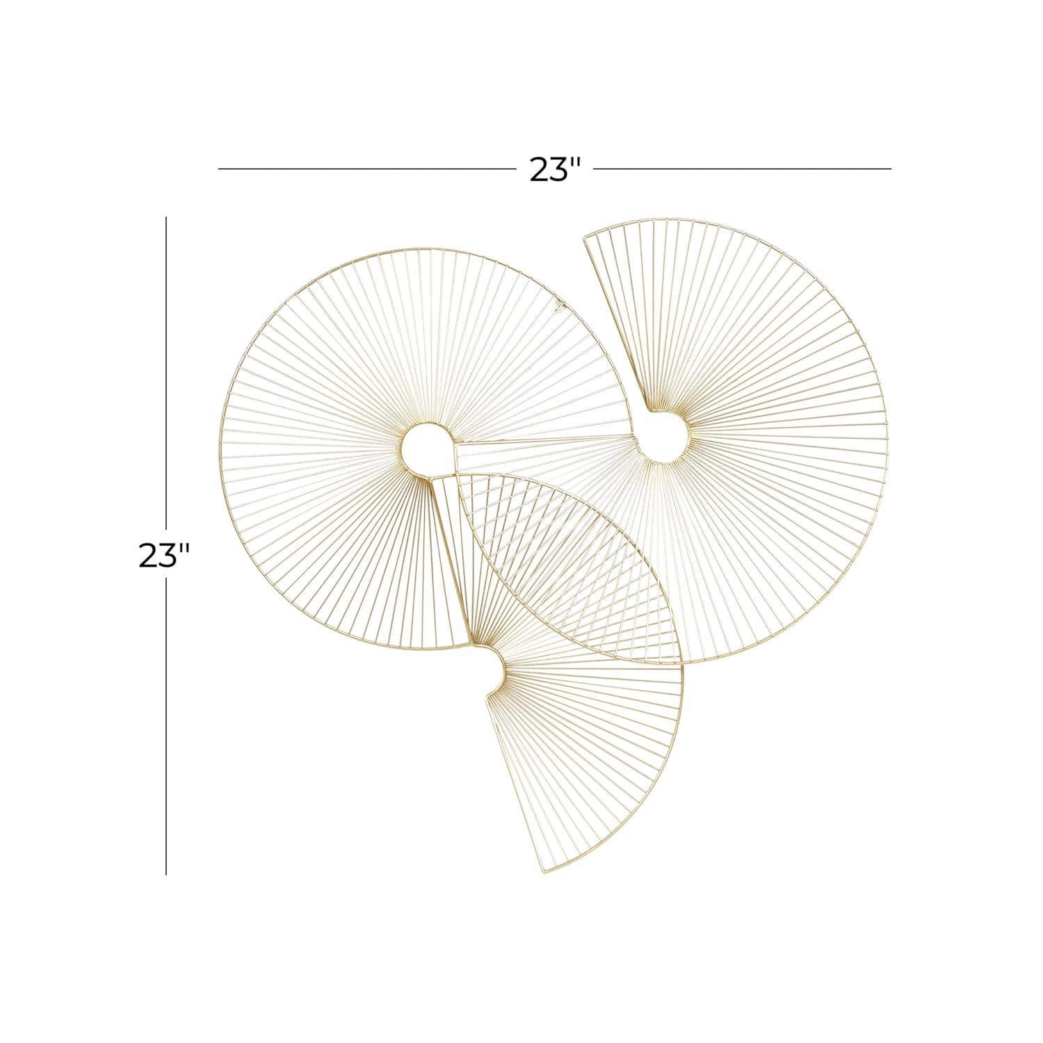 CosmoLiving by Cosmopolitan Gold Metal Half Moon Sunburst Wall Decor