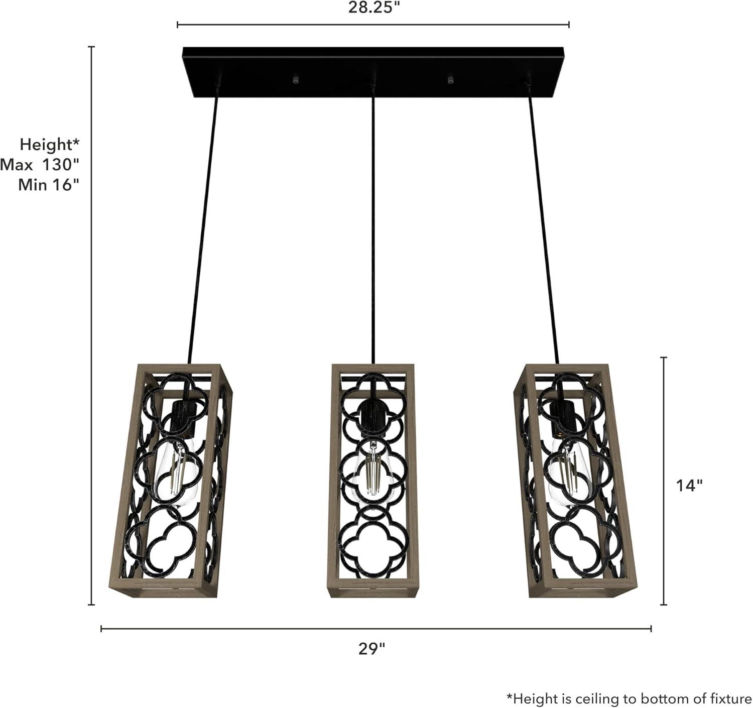 Gablecrest 3 - Light Kitchen Island Square / Rectangle Pendant