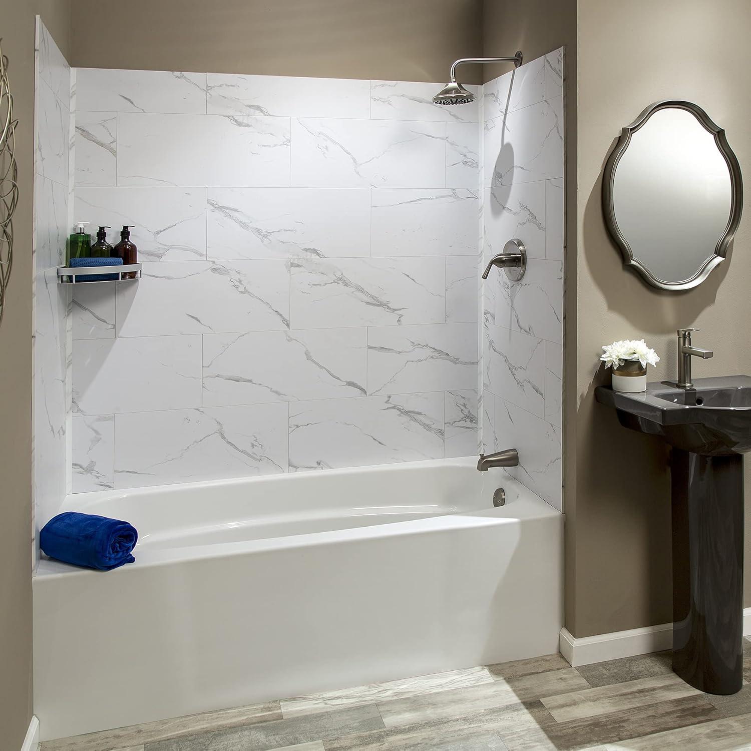 Palisade 23.2 in. x 11.1 in. Tile Shower and Tub Surround Kit