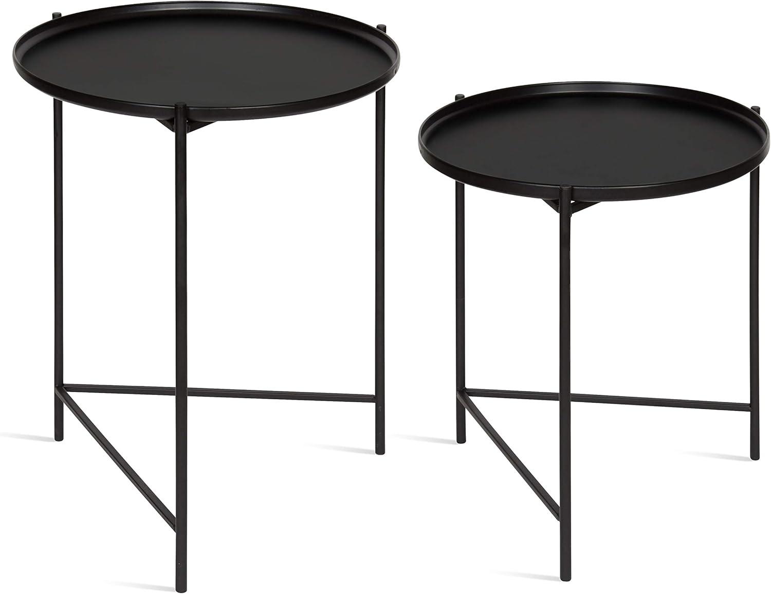 Kate and Laurel Ulani Round Metal Accent Table Set