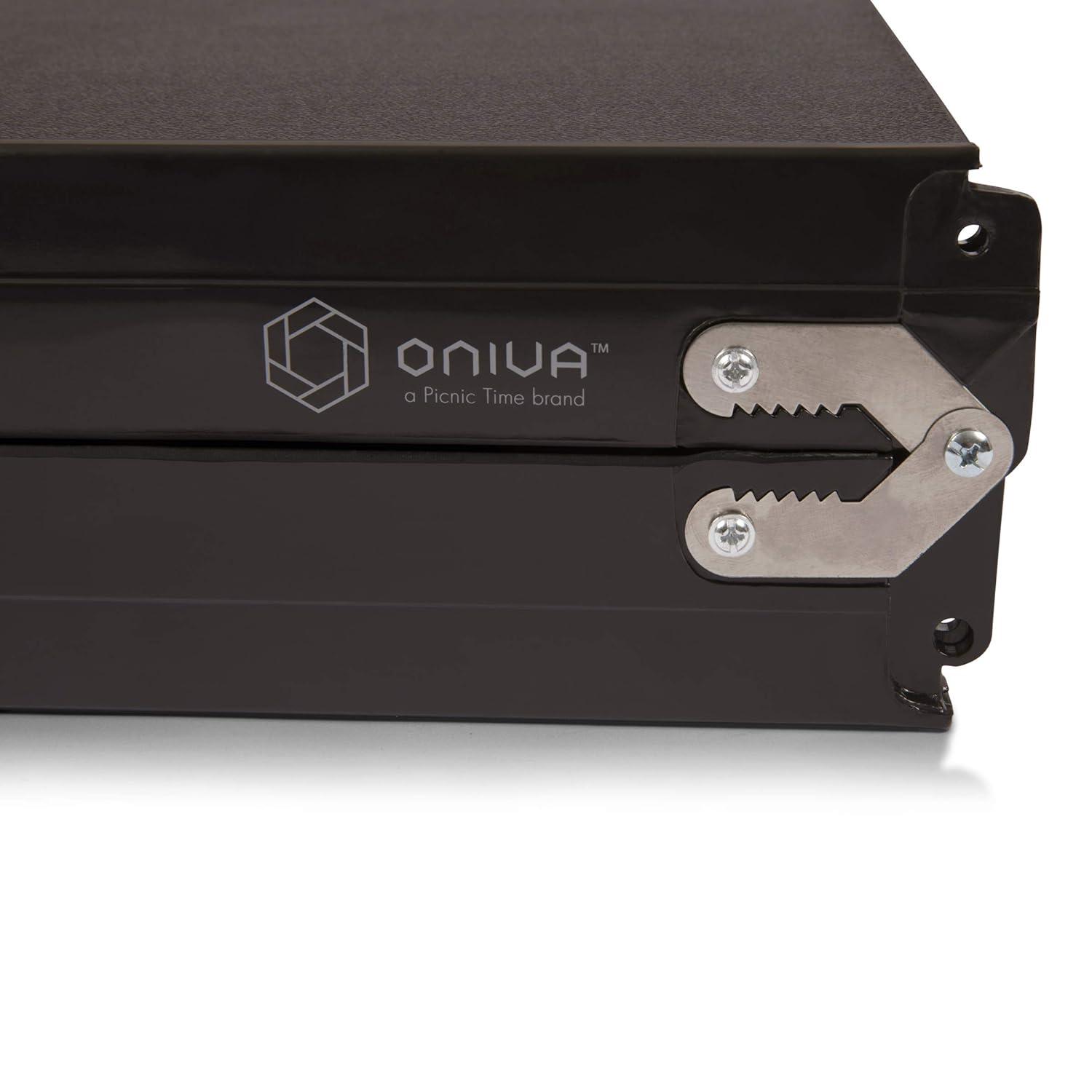 Oniva Rectangle Portable Dining Table with Seats - Black