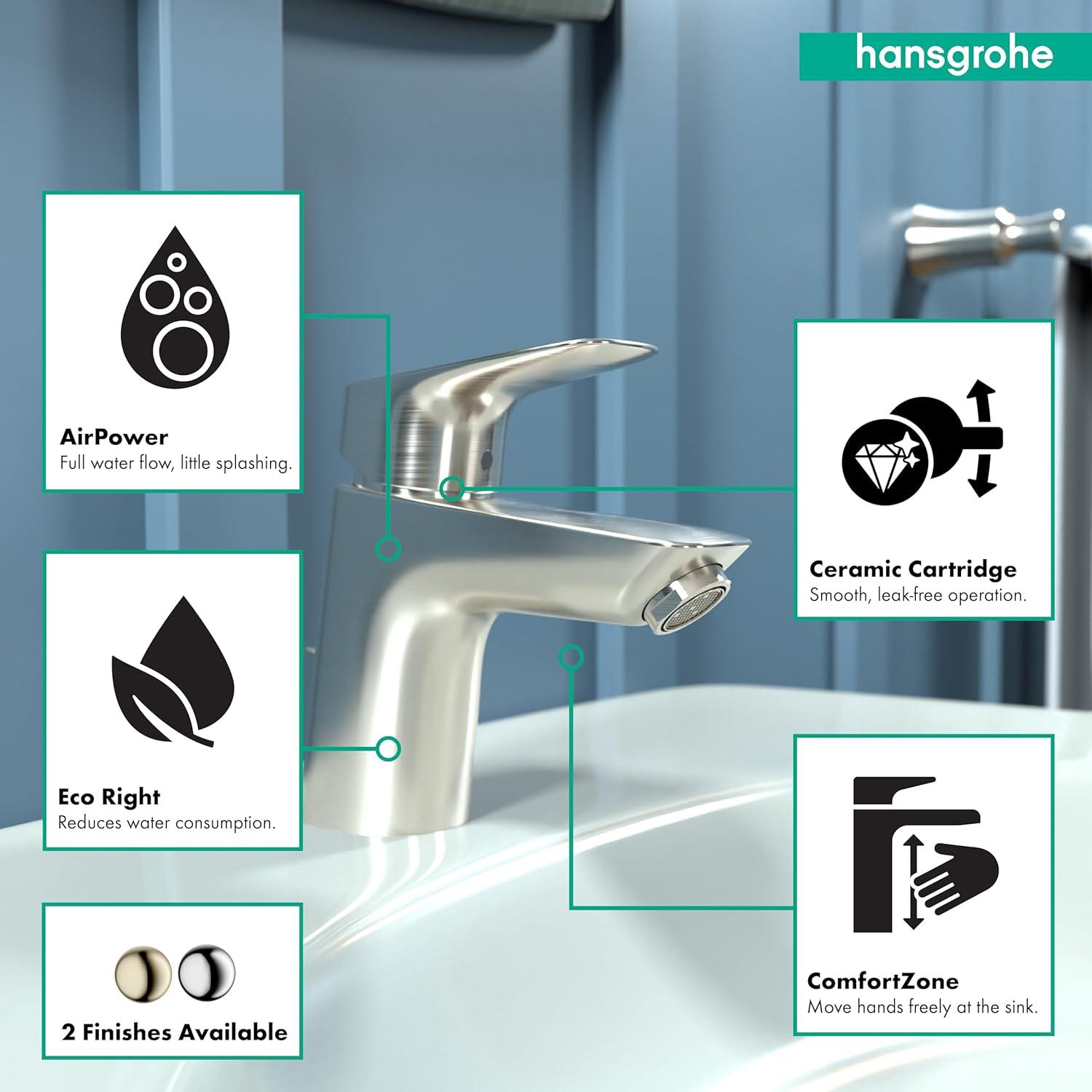 Logis Single Hole Bathroom Faucet with Drain Assembly