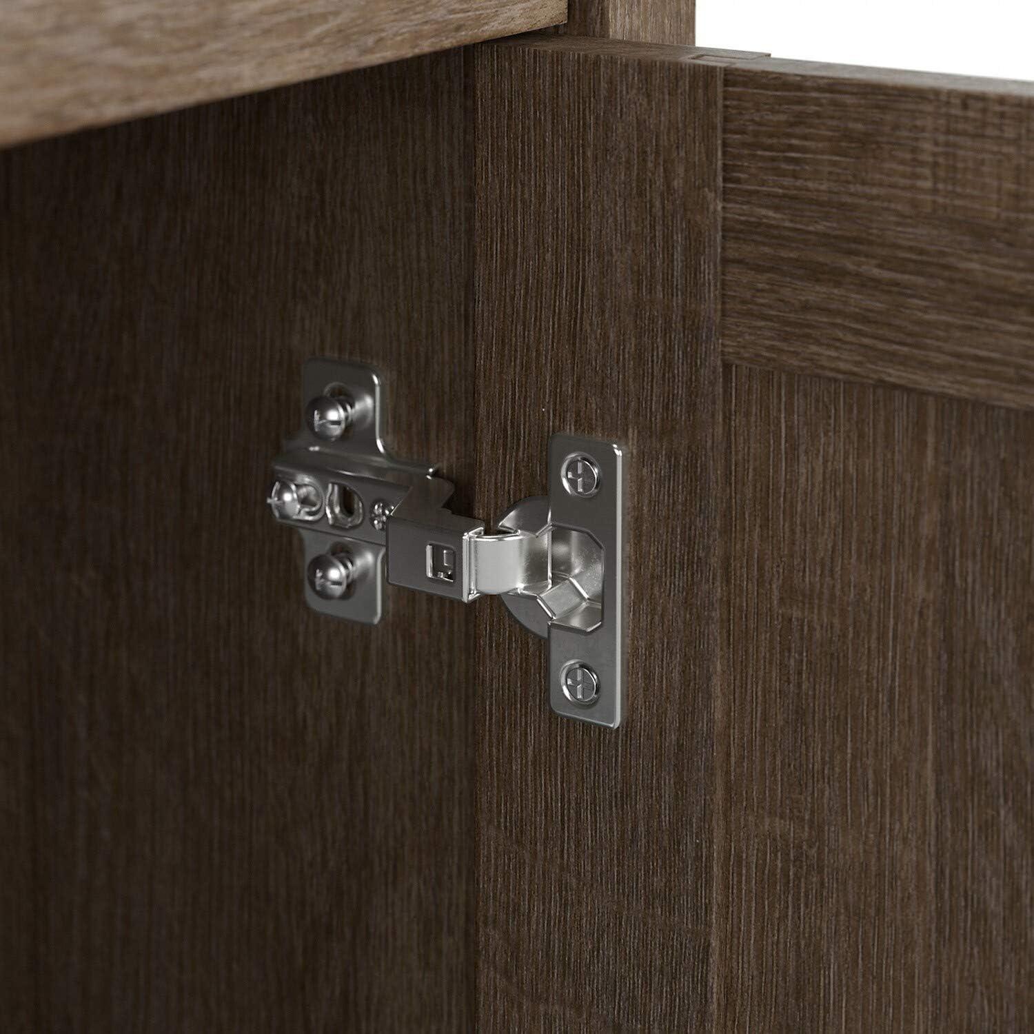 Bush Furniture Salinas Kitchen Pantry Cabinet with Doors, Ash Brown