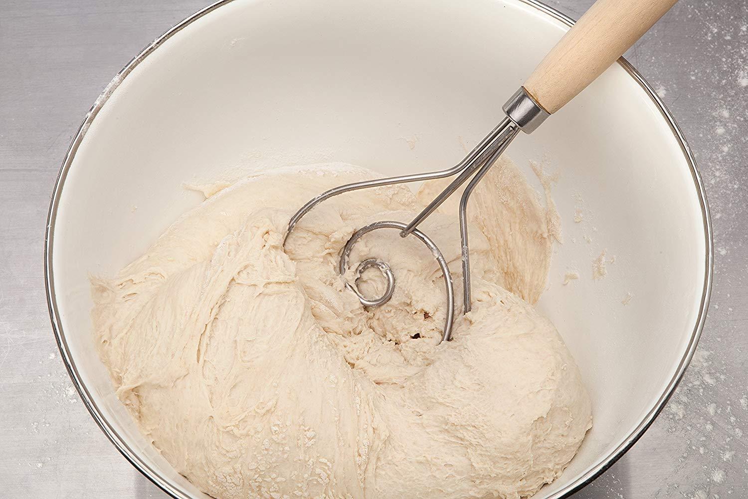Mrs. Anderson’s Baking Dough Whisk, 18/8 Stainless Steel Blade, 15-Inches