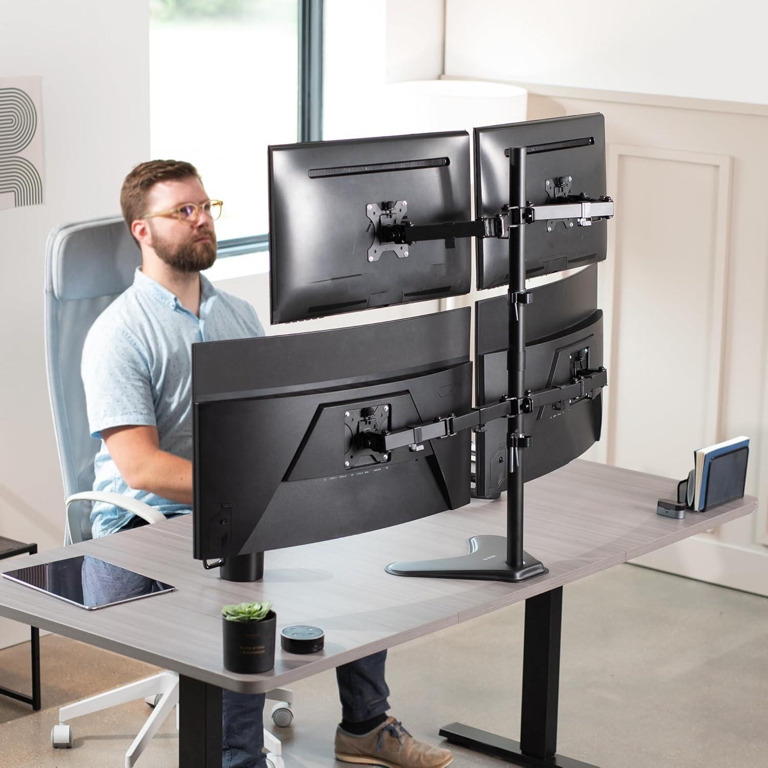 Vivo Quad Monitor Desk Stand