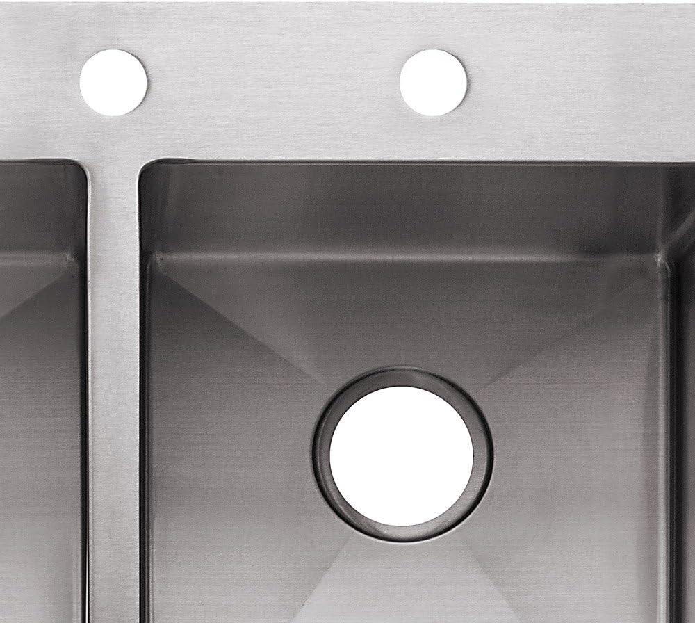 Vector 34" L x 23" W Double Basin Dual Mount Kitchen Sink