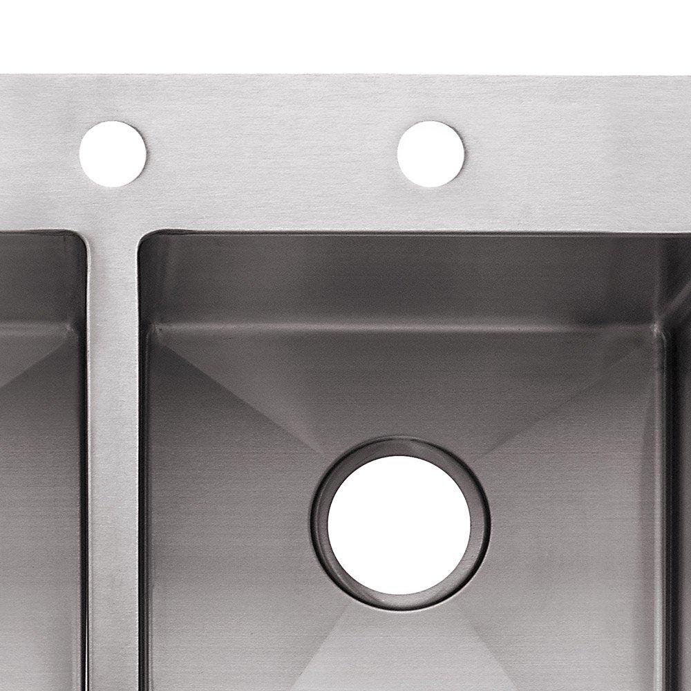 Vector 34" L x 23" W Double Basin Dual Mount Kitchen Sink