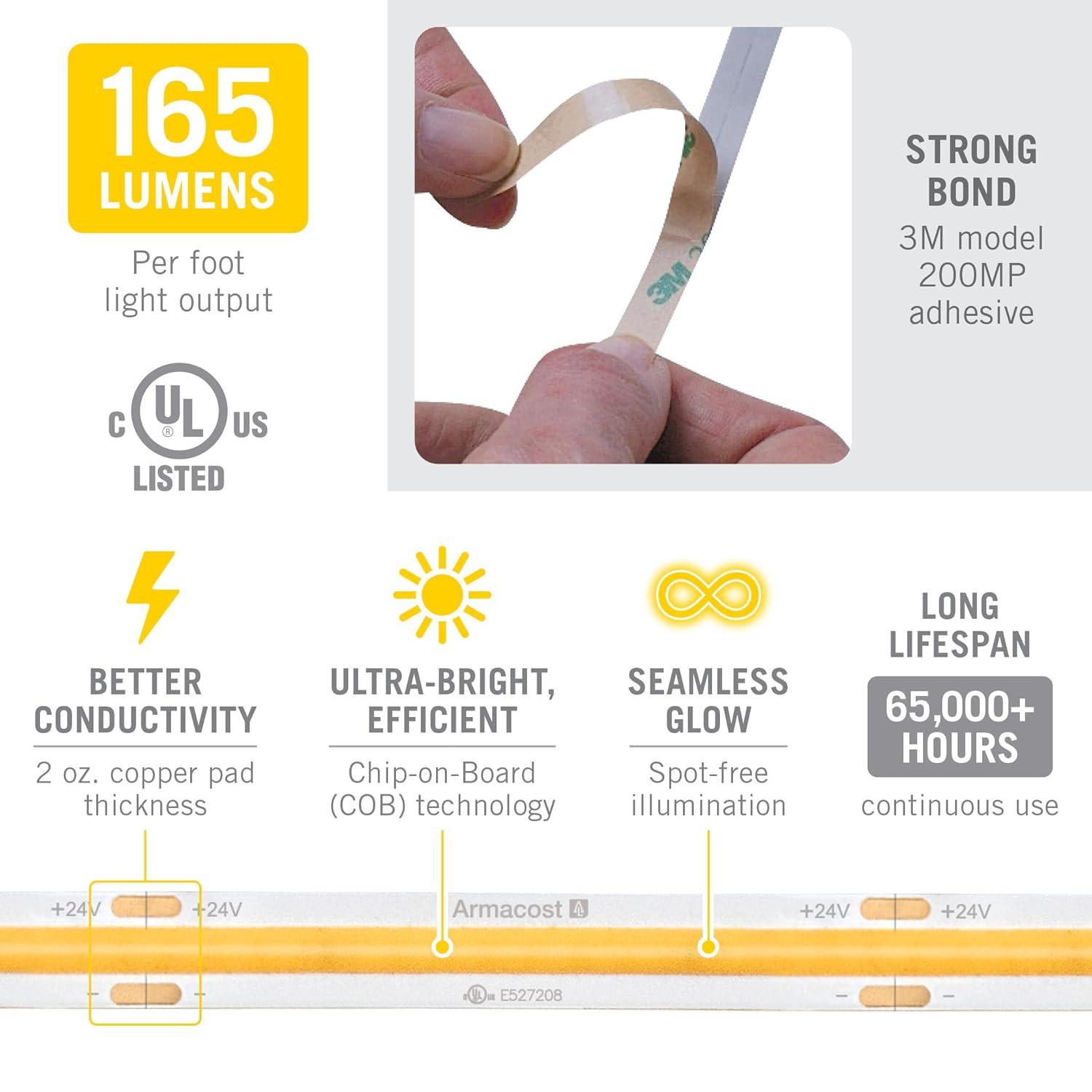 Armacost Lighting LED 196.79999999999998'' Under Cabinet Tape Light 171130