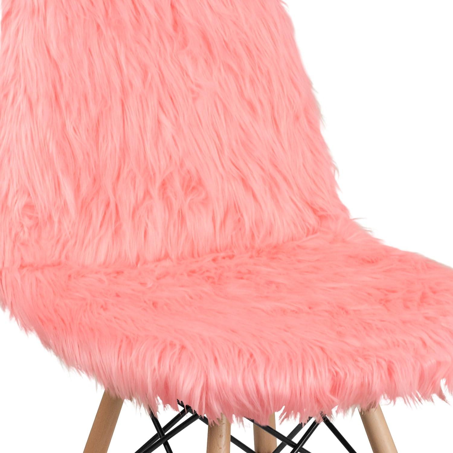 Flash Furniture Shaggy Dog Hermosa Pink Accent Chair