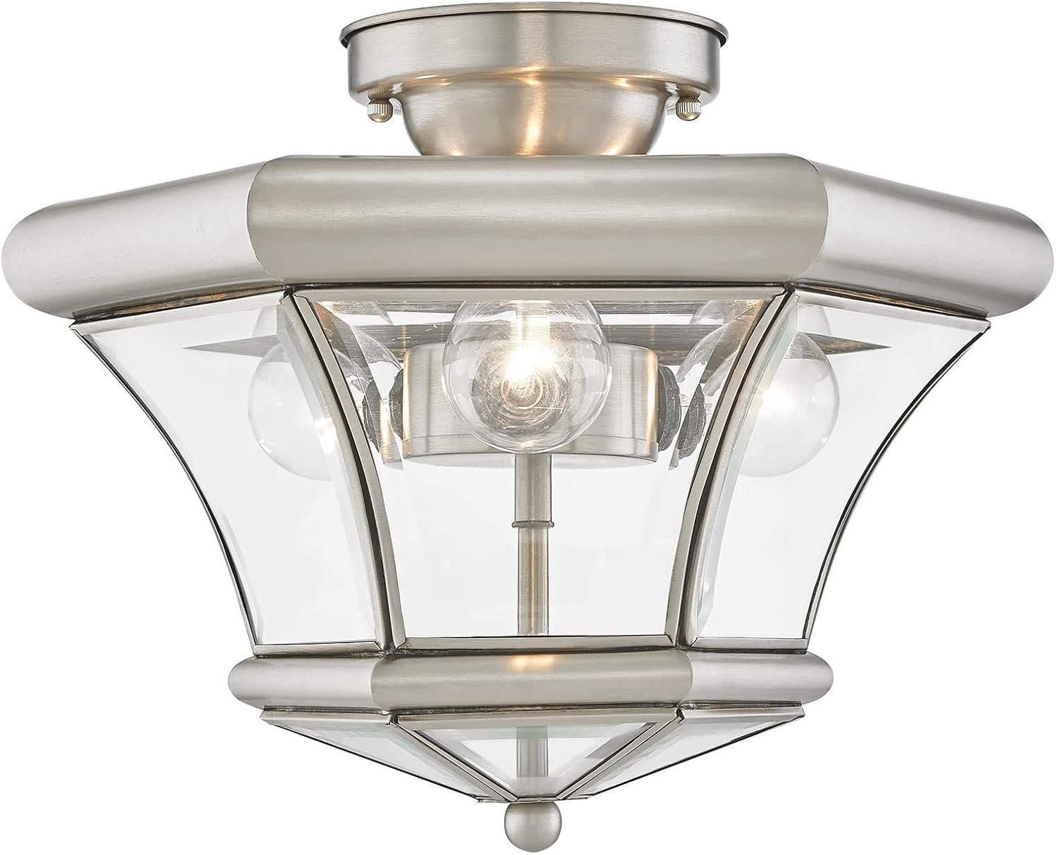 Livex Lighting Monterey 3 - Light Flush Mount in  Brushed Nickel