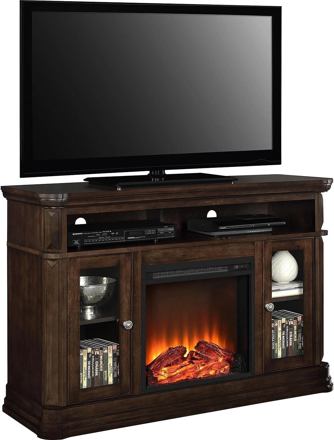 Brooklyn Fireplace TV Console for TVs up to 50", Espresso