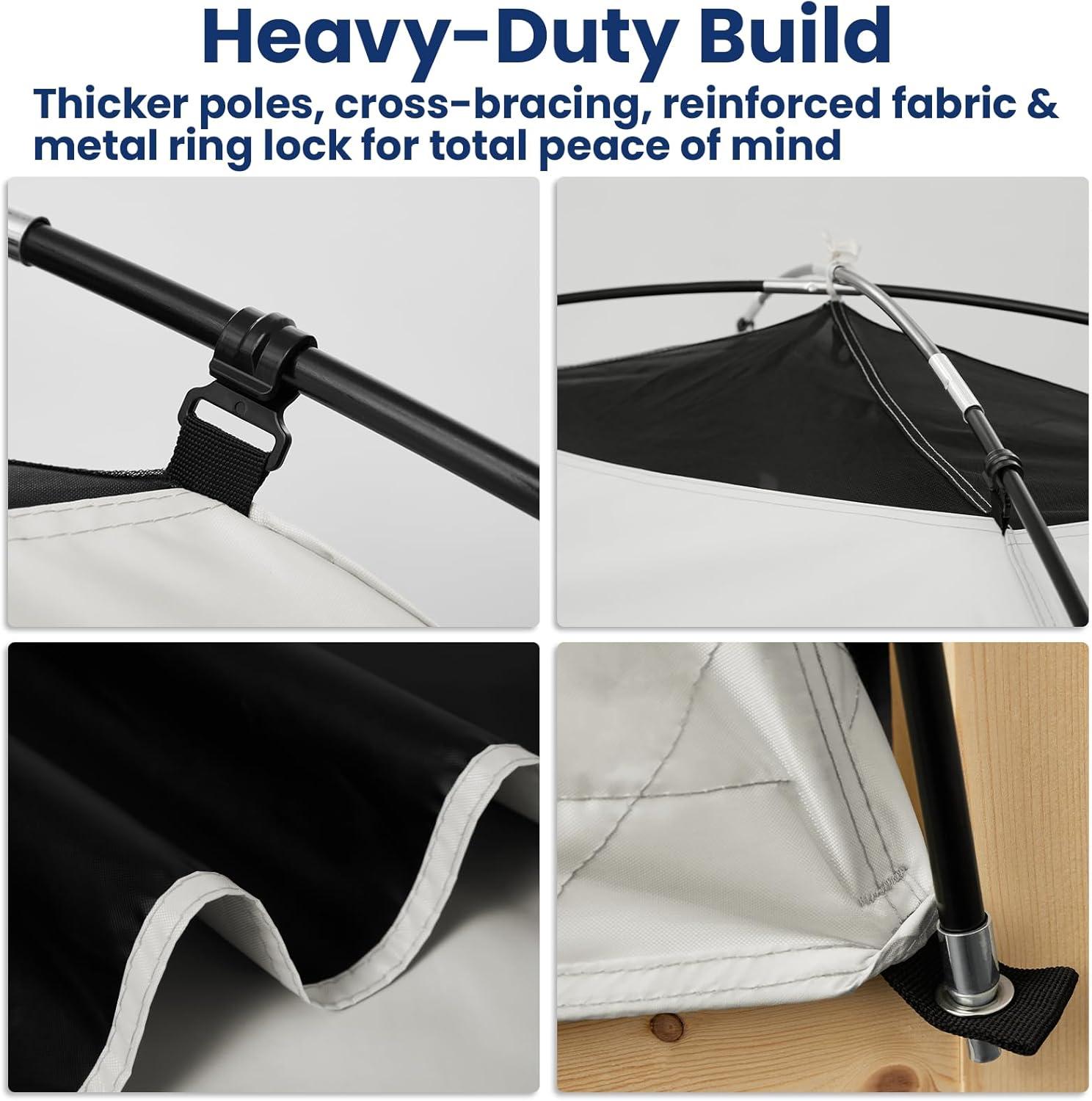 Blackout Twin Bed Tent with Aluminum Poles and Polyester Fabric