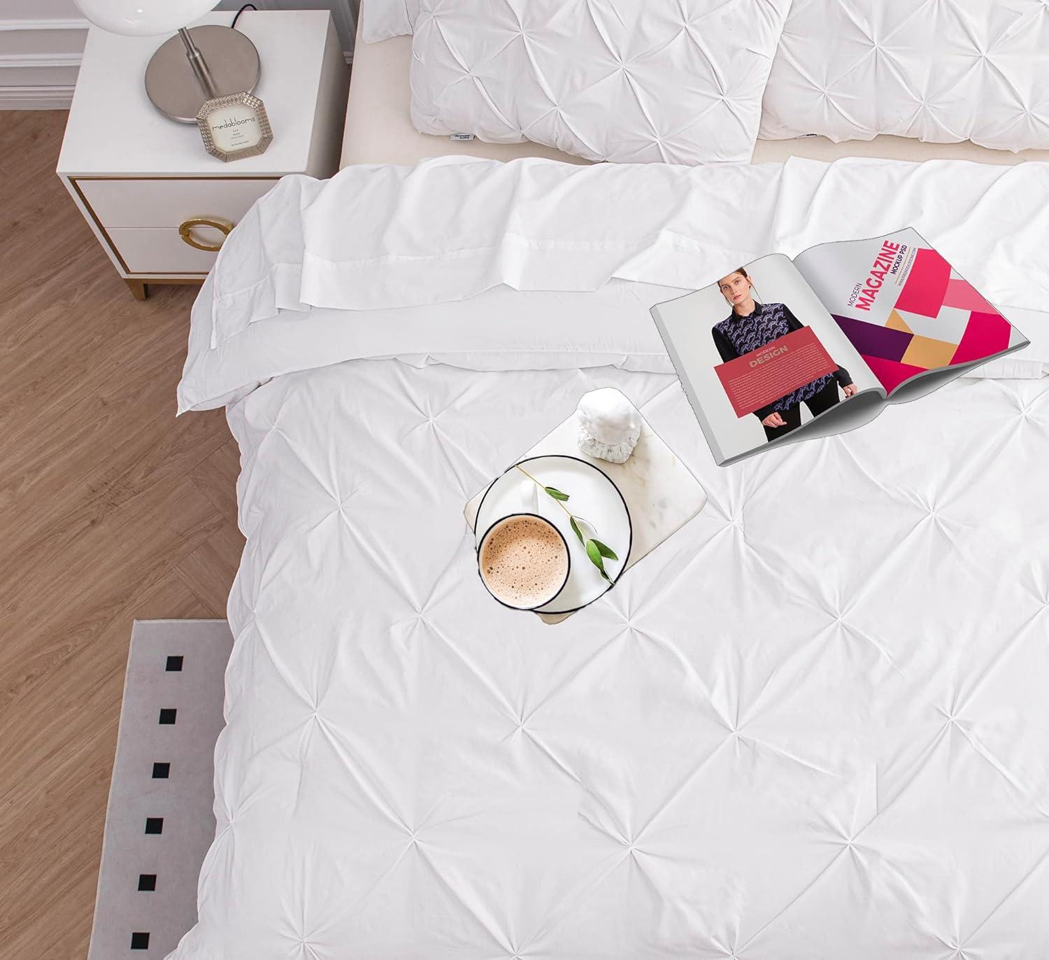 Nestl Bed-in-A-Bag Pleated Comforter Set with Bed Sheets