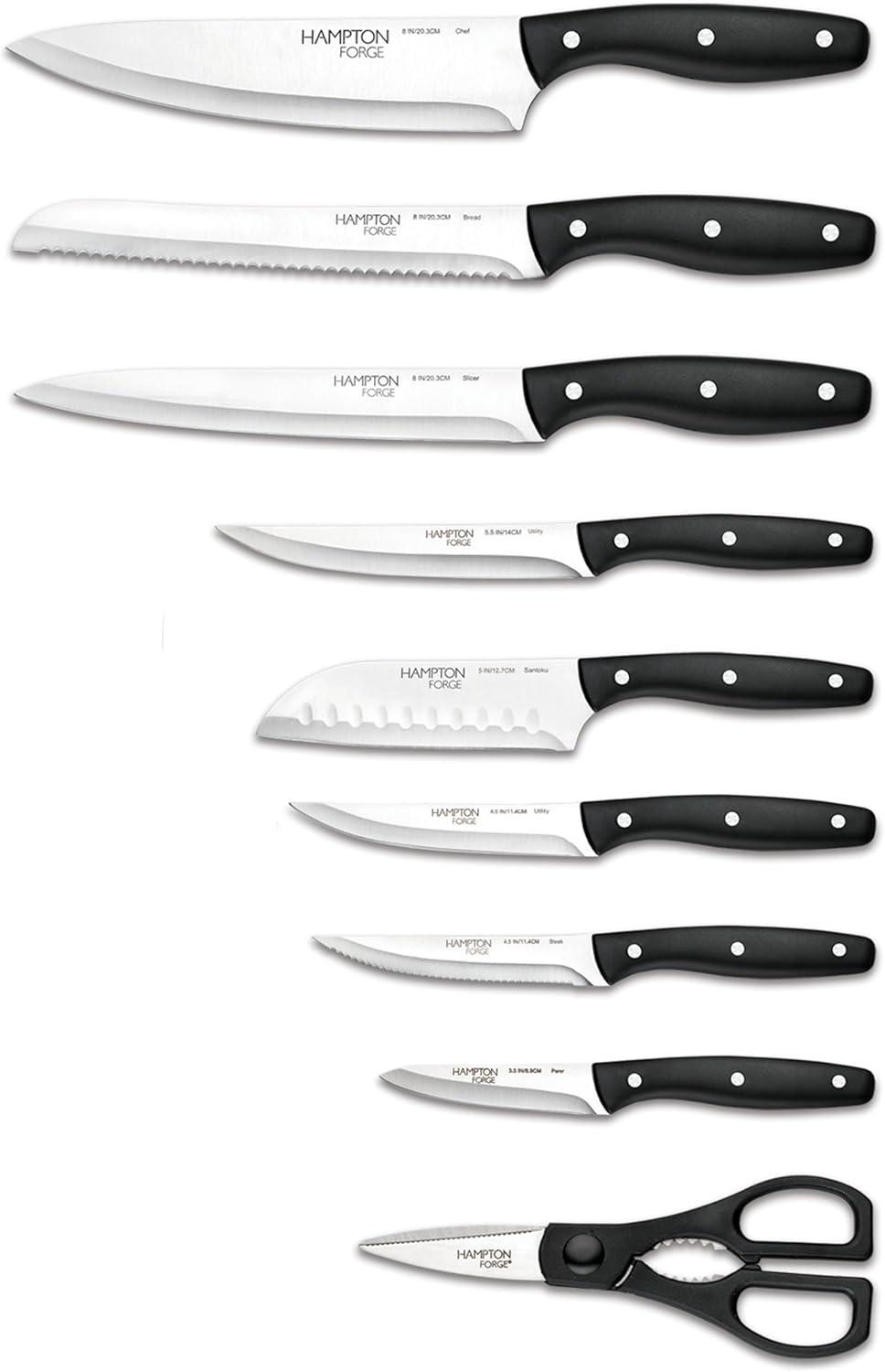 Hampton Forge Rochester - 15 Piece Knife Block Set, Full Tang, Triple Rivets & Reviews | Wayfair