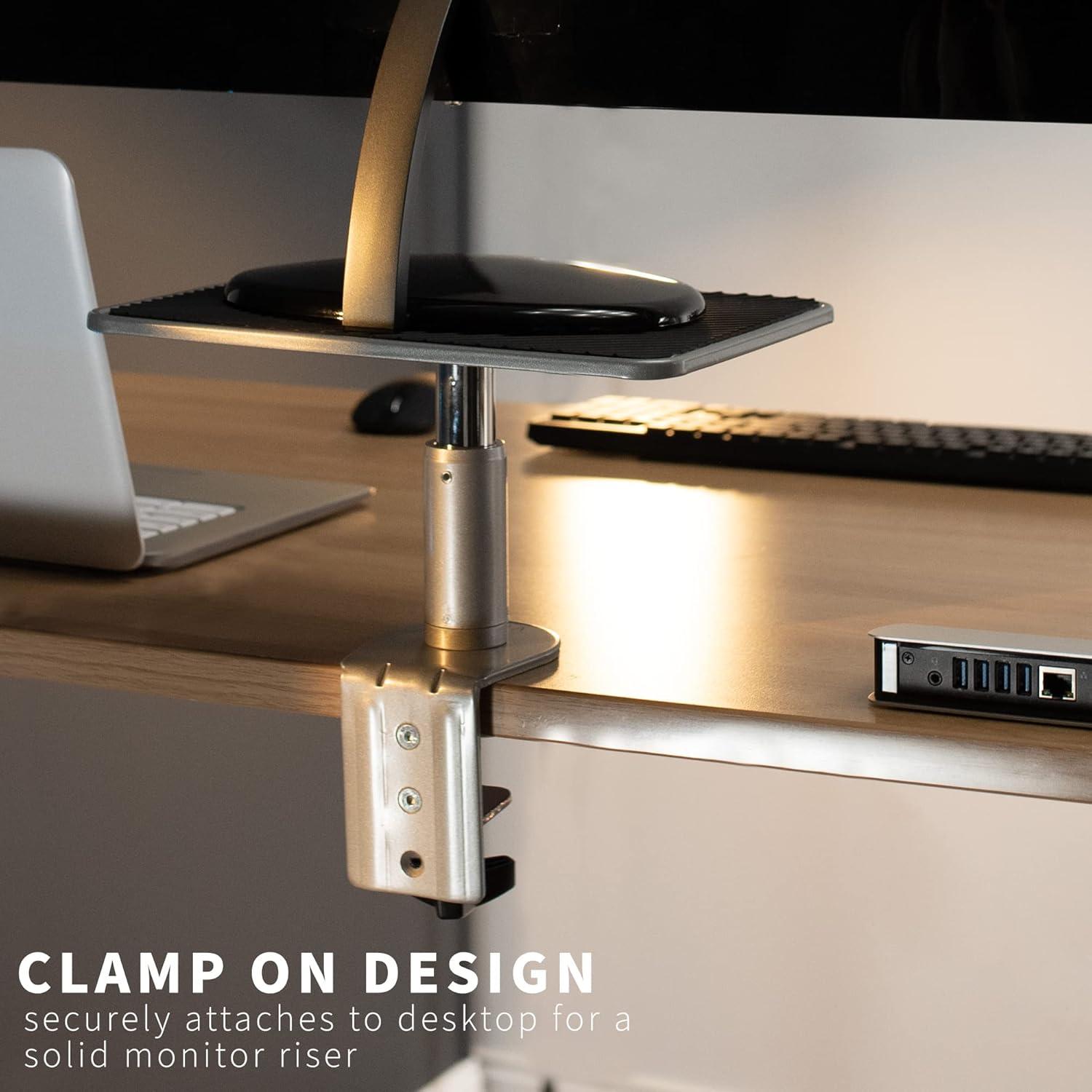 Universal Clamp-on Ergonomic Computer Monitor and Laptop Riser Desk Stand