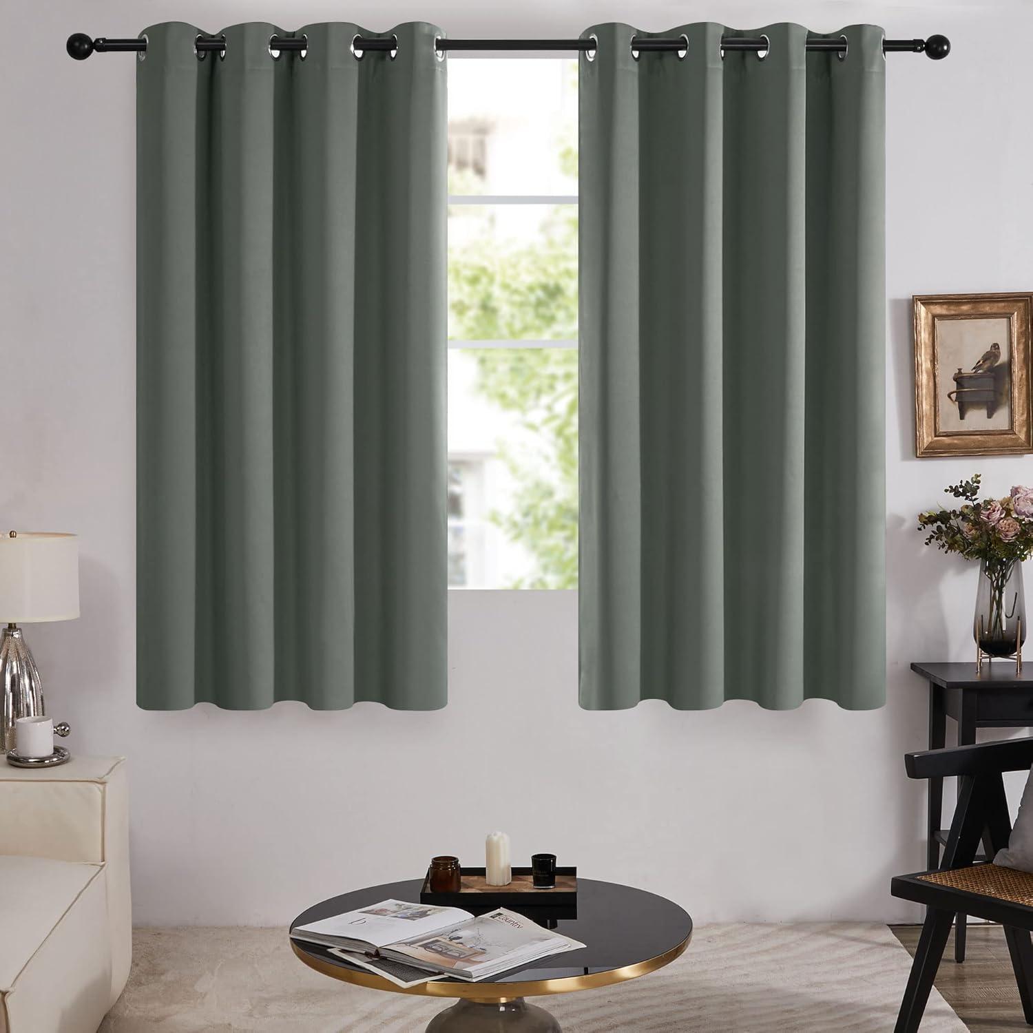 Deconovo Deconovo 100 Percent Blackout with Liner Grommet Curtain Panel Pair (Set of 2)