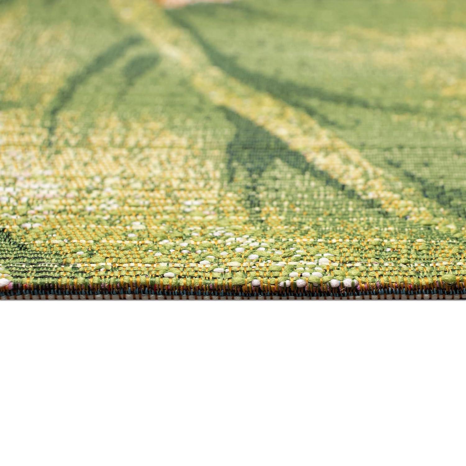 Liora Manne Marina Tropical Leaf Indoor/Outdoor Rug Cream 2'7" x 4'3"