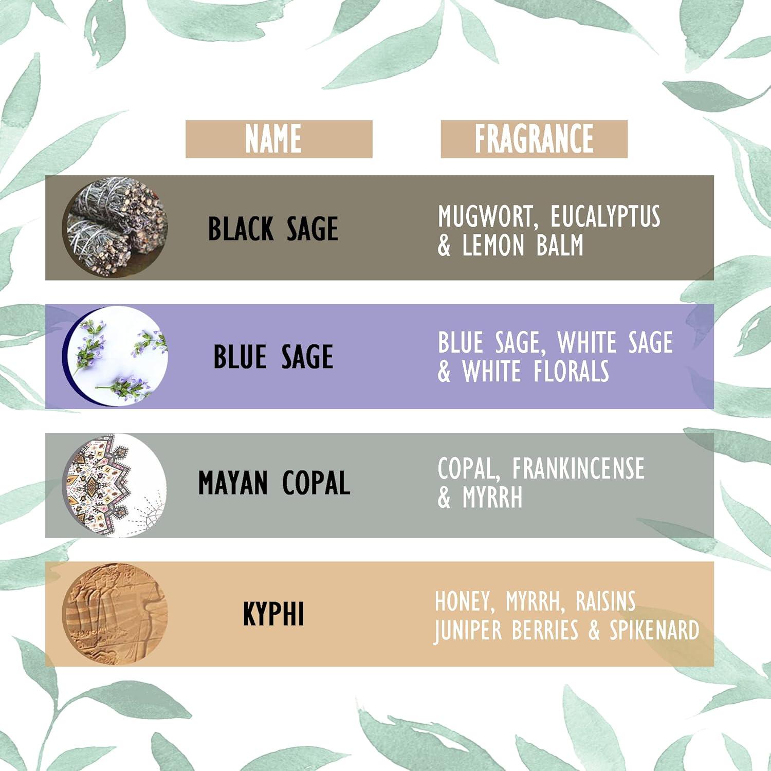 Soul Sticks Incense Sticks Spiritual Vibes Variety 4 Pack 100% Natural Masala Incense Organic Home Fragrance Agarbatti 15 Grams Per Pack 60 Grams Total