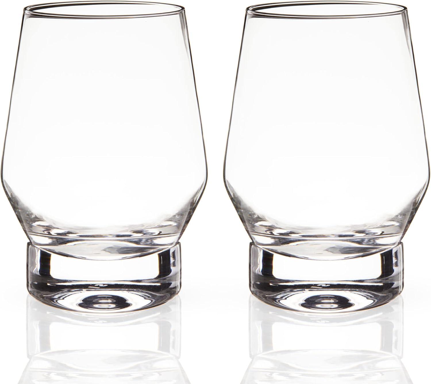 Raye Heavy Base Crystal Whiskey Glasses