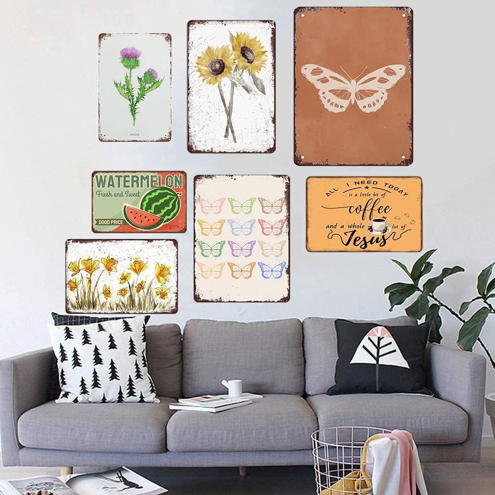 Nufar Laundry Symbols Guide Laundry Room Tin Sign Metal Wall Art Iron Painting for Indoor Outdoor Home Decor Room Door Accessories Poster Gifts 8x12 Inch