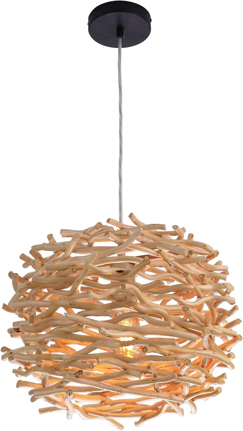 Craftmade 1 - Light Natural/Black Geometric Pendant