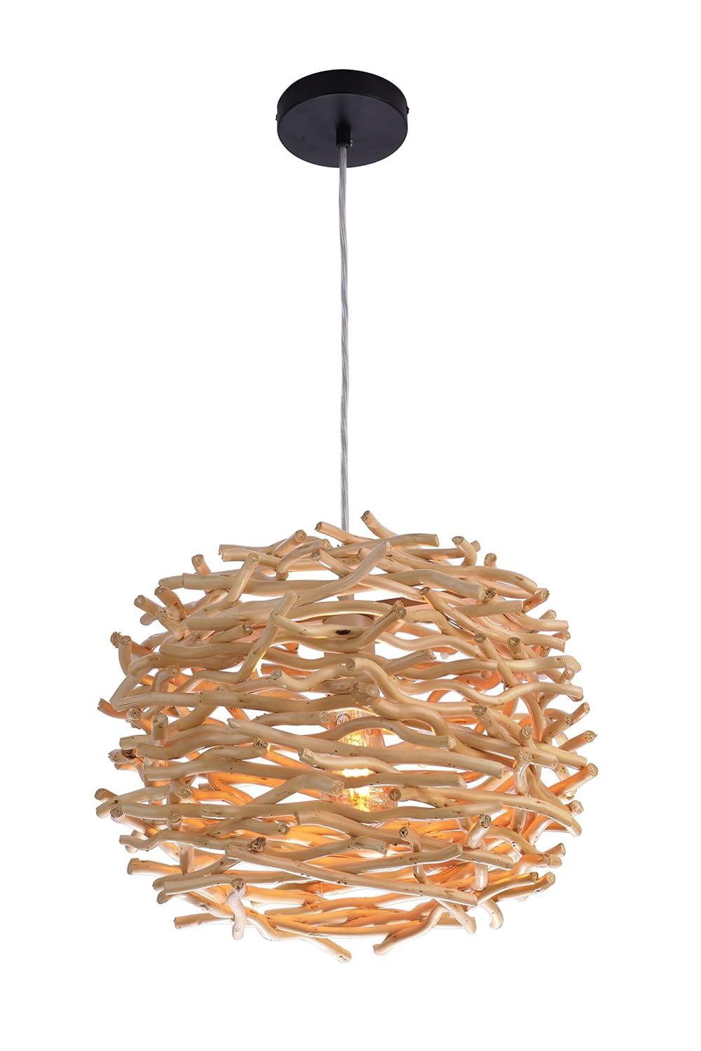 Craftmade 1 - Light Natural/Black Geometric Pendant