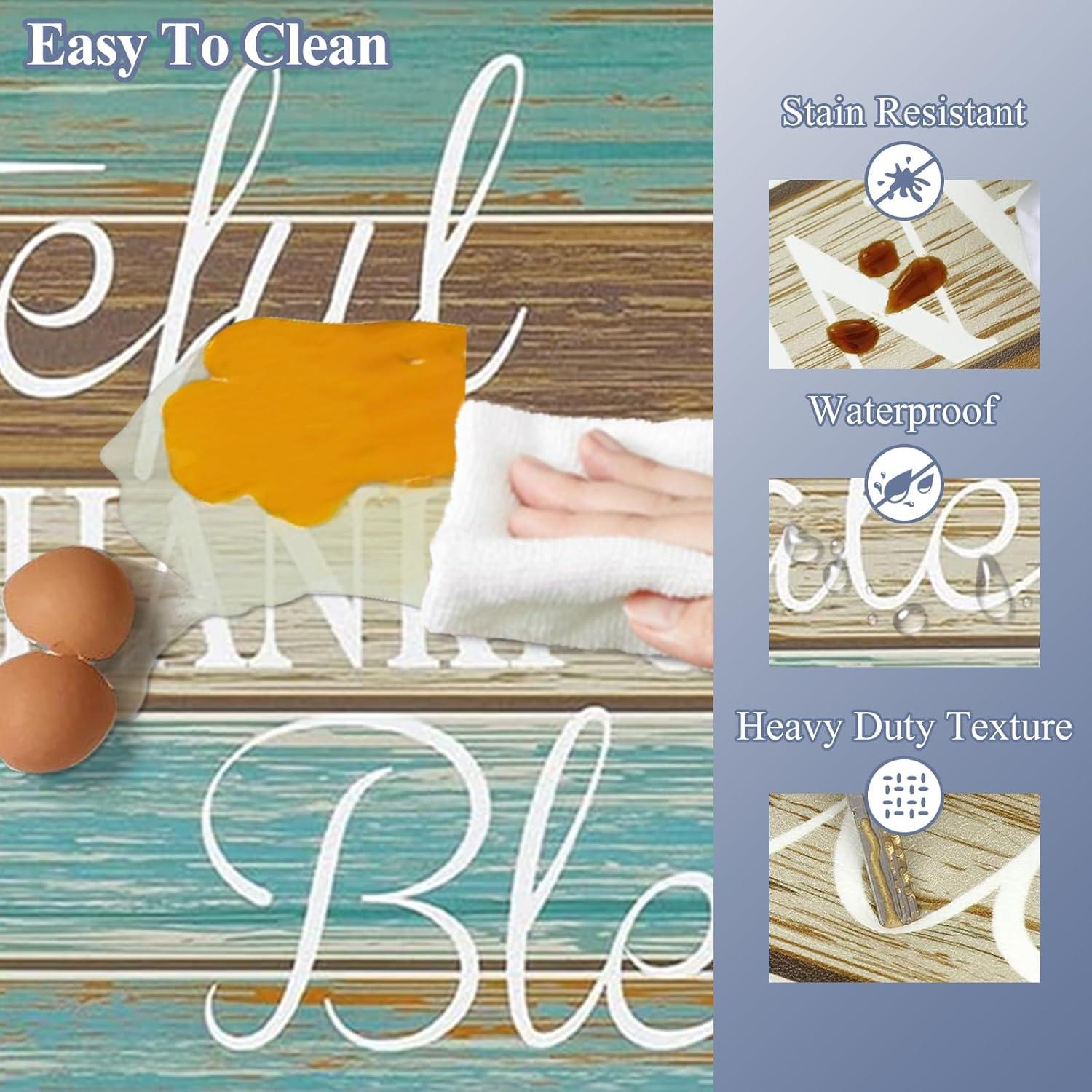 Rosalind Wheeler The Anti Fatigue Kitchen Mat Set of 2 Non Slip Cushioned Kitchen Mats for Floor Waterproof Farmhouse Kitchen Rugs and Mats Set Comfort Standing Desk Mat Carpet