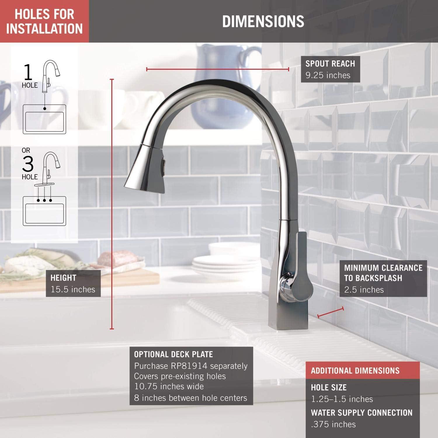 Mateo Pull Down Touch Single Handle Kitchen Faucet with MagnaTite® Docking and Touch2O® Technology