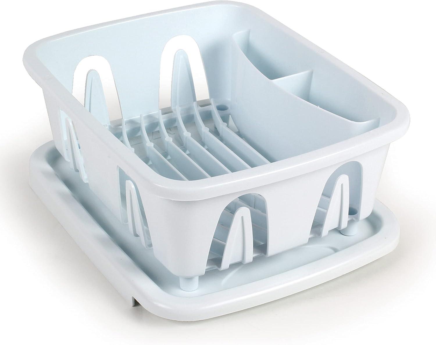 Mini Dish Drainer & Tray, White (Eng/Fr)