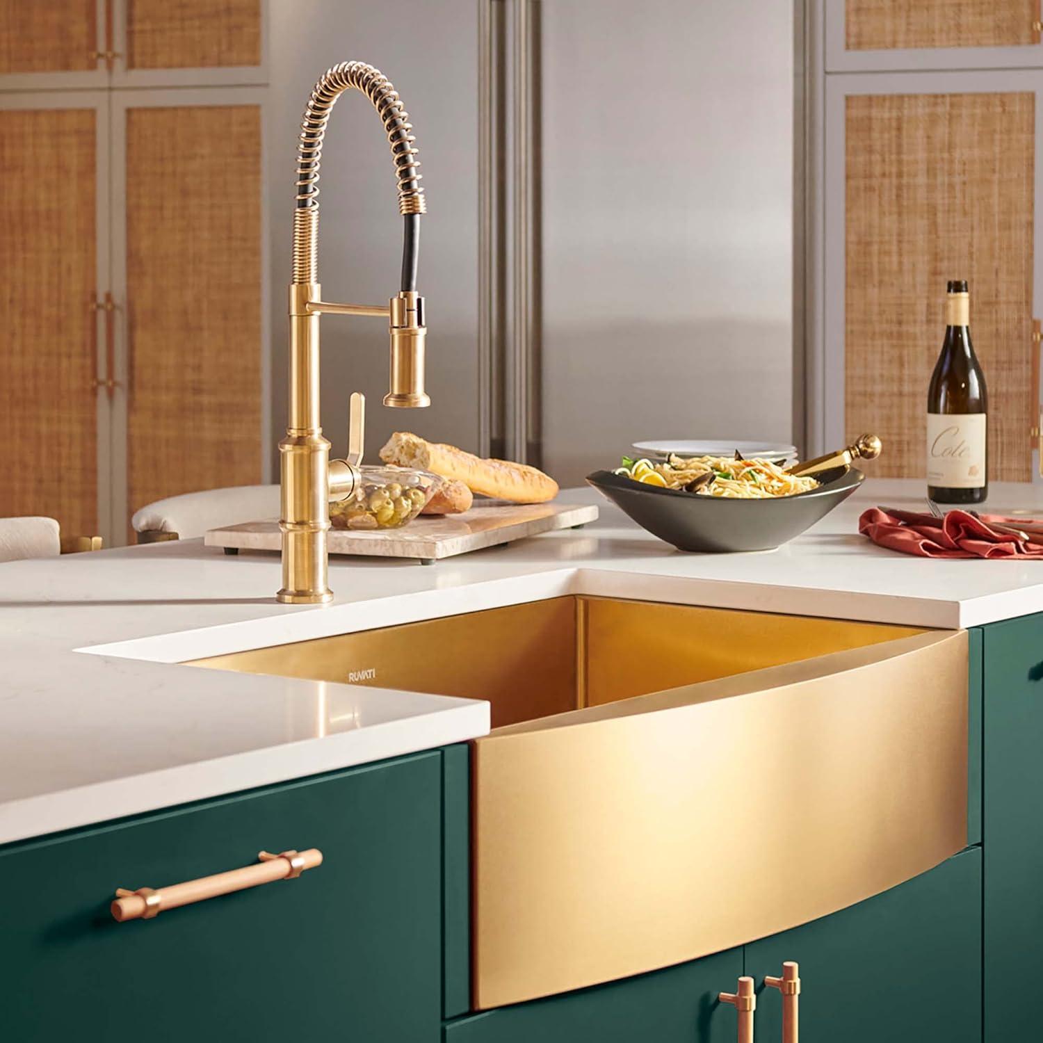 Ruvati 33-inch Apron-Front Farmhouse Kitchen Sink -Stainless Steel