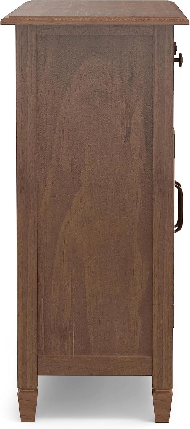Simpli Home Connaught Solid Wood 2 - Door Accent Cabinet Entryway Storage Cabinet