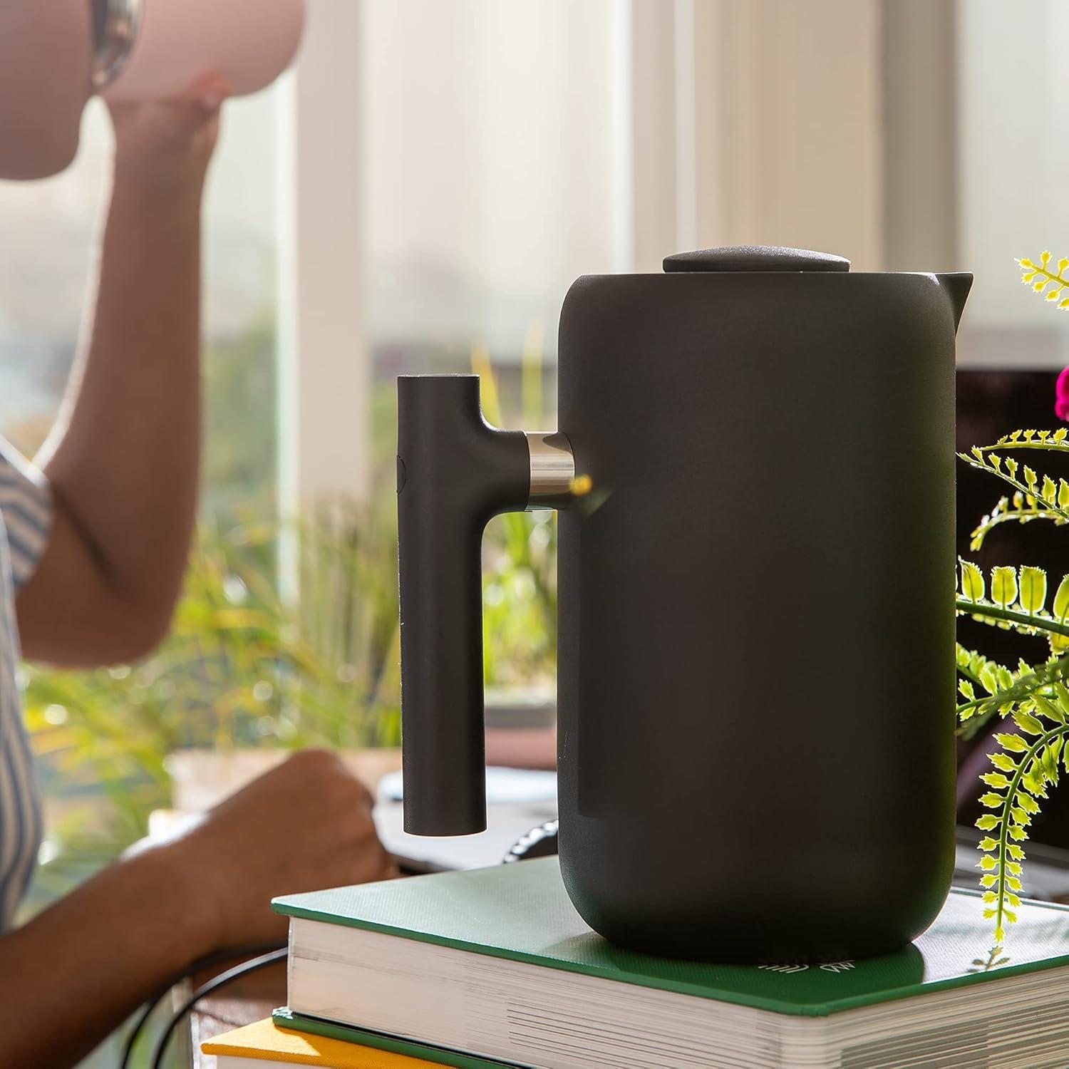 Fellow 24oz Clara French Press Coffee Maker Matte Black: Stainless Steel, Manual, Permanent Screen Filter, 24 oz Capacity
