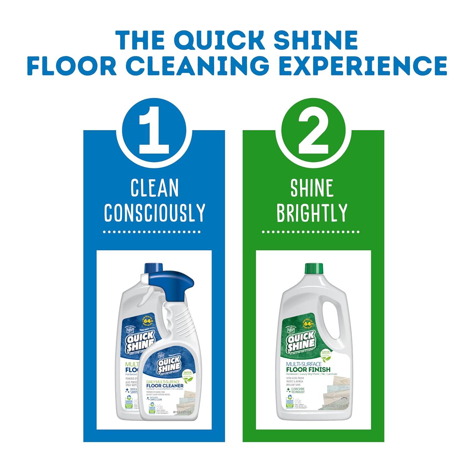 Quick Shine Multi-Surface Floor Cleaner Refill, 64 fl. oz., Fresh Scent