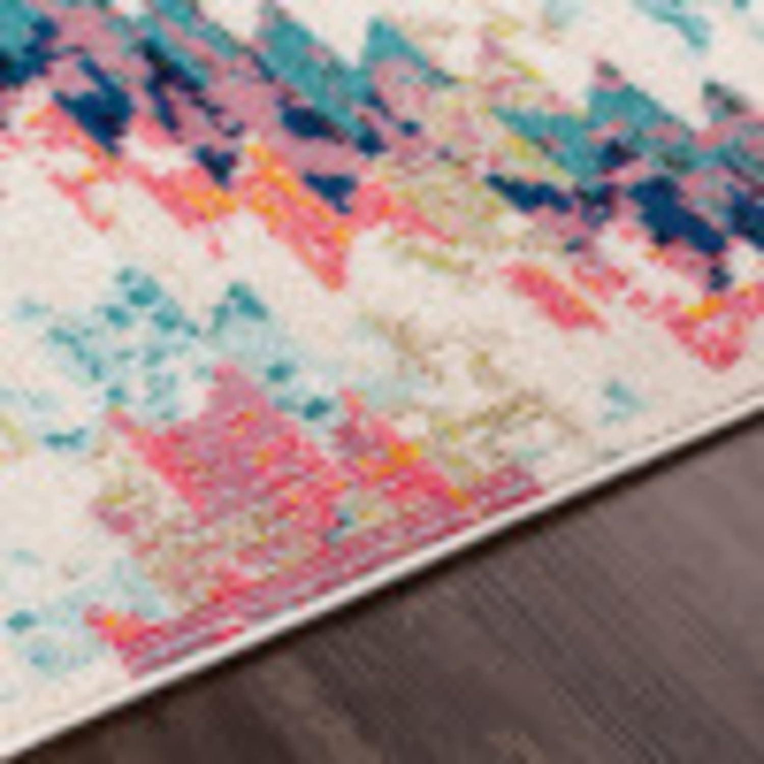 Handmade Reversible Blue Synthetic Rectangular Area Rug