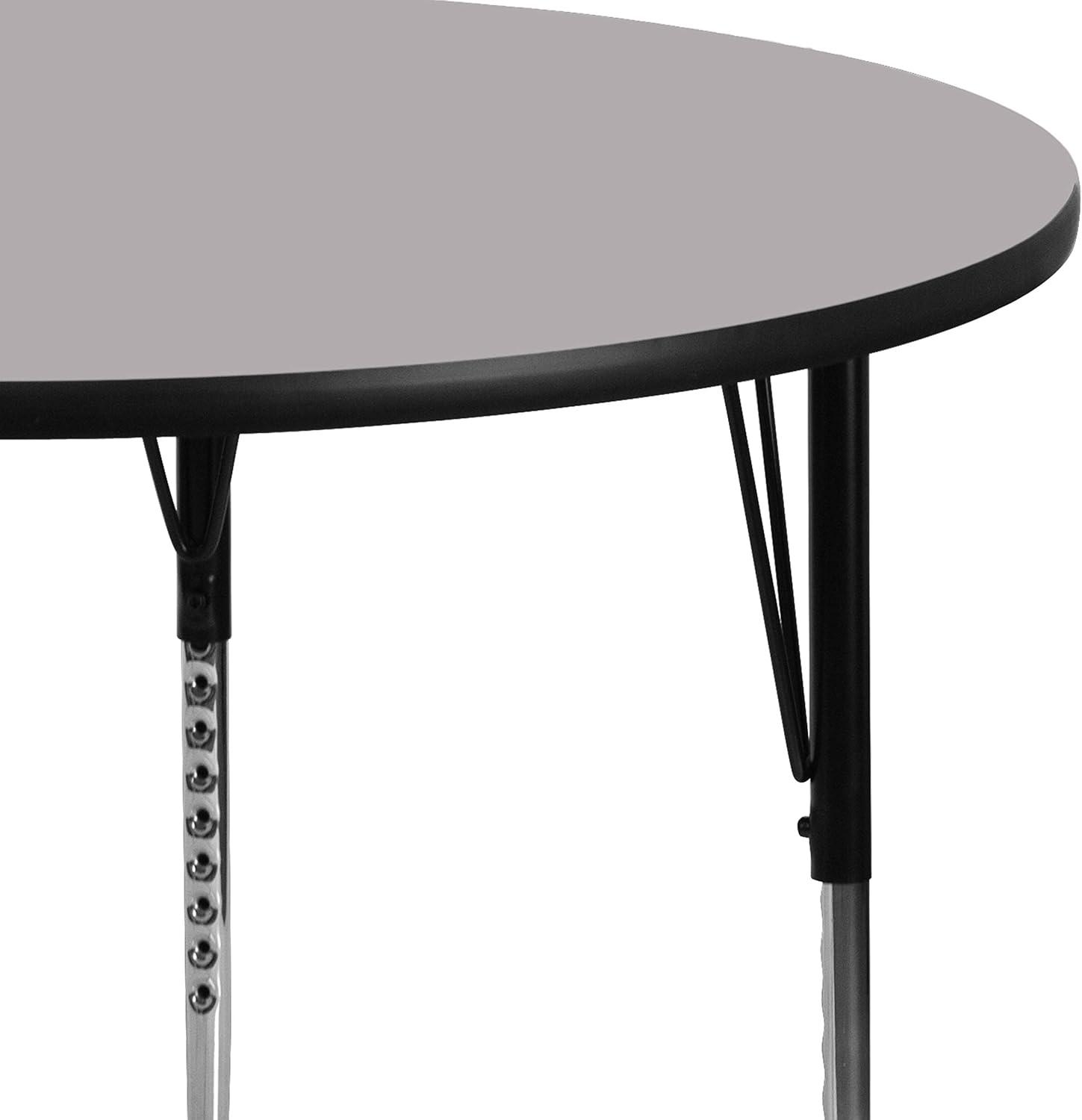 Flash Furniture Goddard 42'' Round Thermal Laminate Activity Table - Adjustable Legs