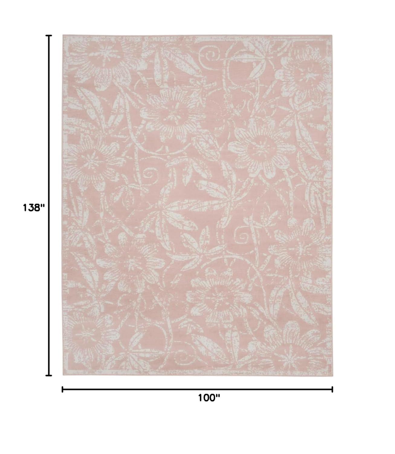 Whigham Floral Pink/White Area Rug