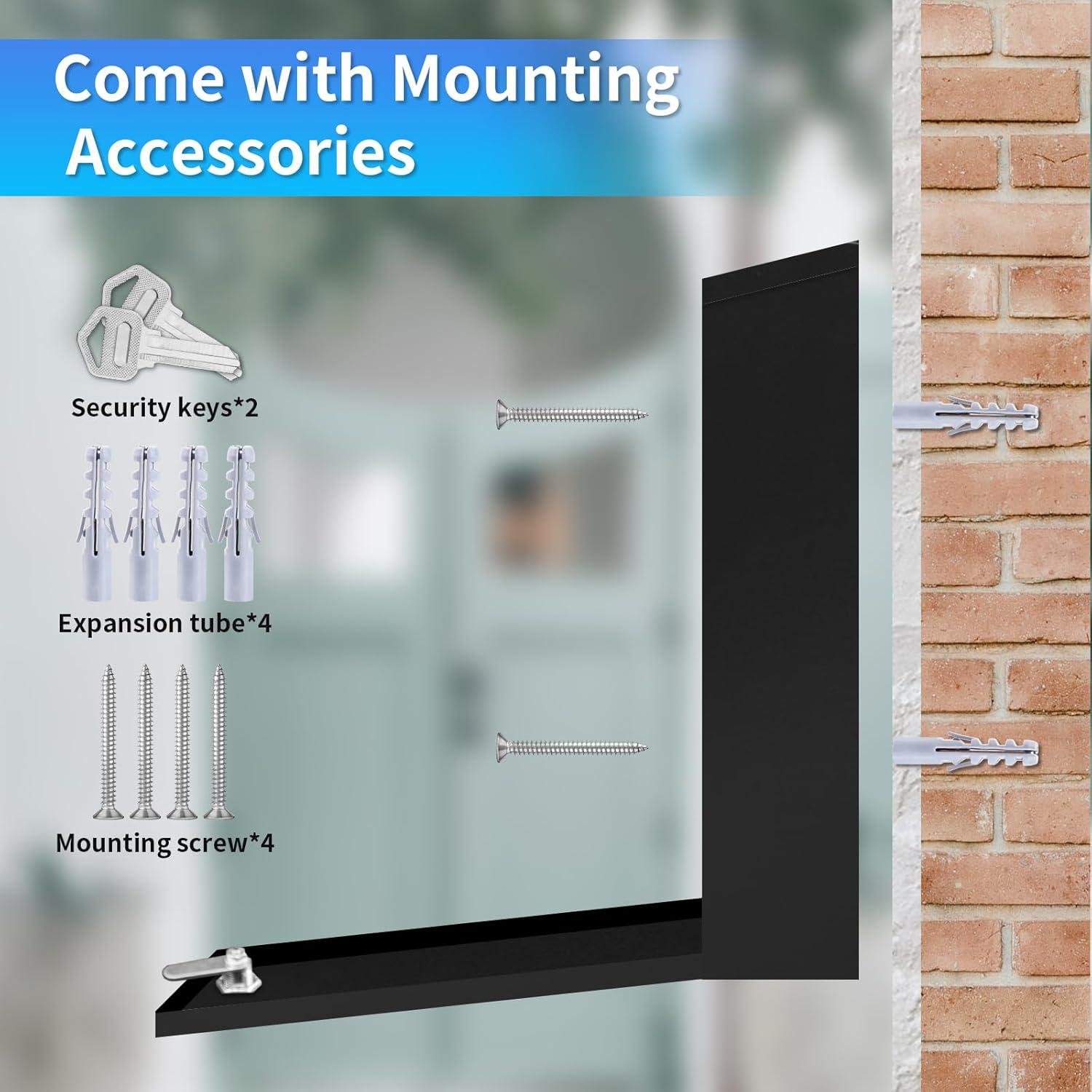 Fine Art Lighting Fine Art Living Wall Mounted Locking Steel Mailbox