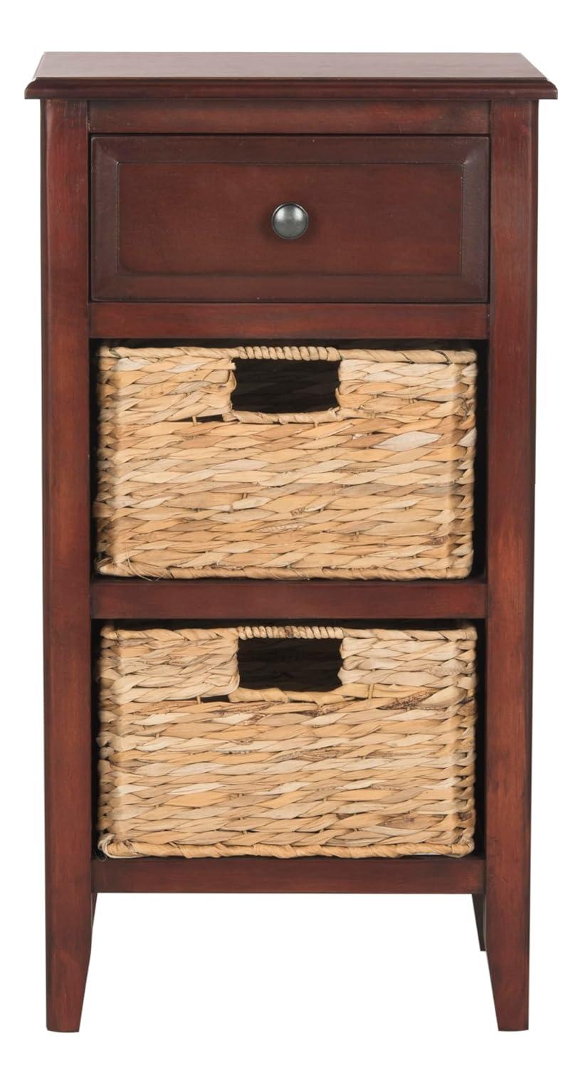 Everly Drawer Side Table - Cherry - Safavieh.