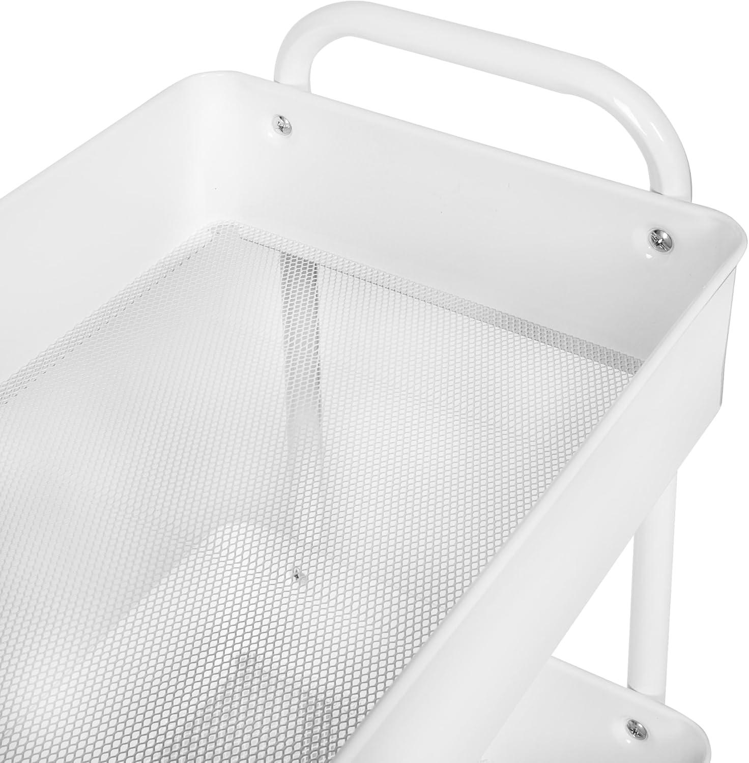 32.68 x 12.99 x 16.65 in. Utility Cart, White