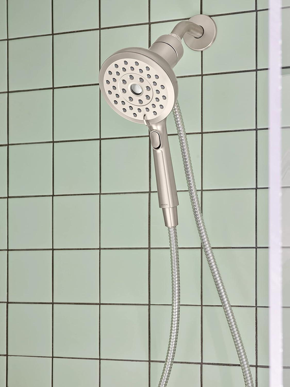 Verso Brushed Nickel Handheld Shower with Magnetix Docking