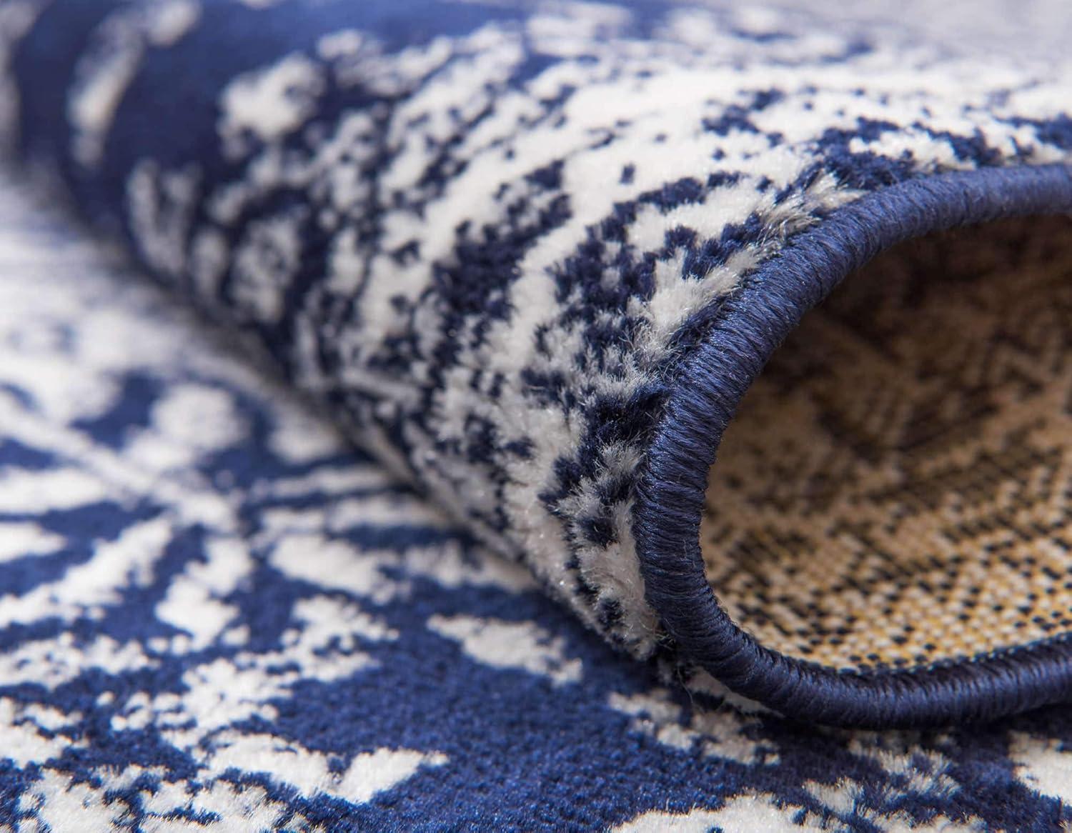 Unique Loom 4' 0 x 6' 0 Sofia Grand Navy Blue Area Rug